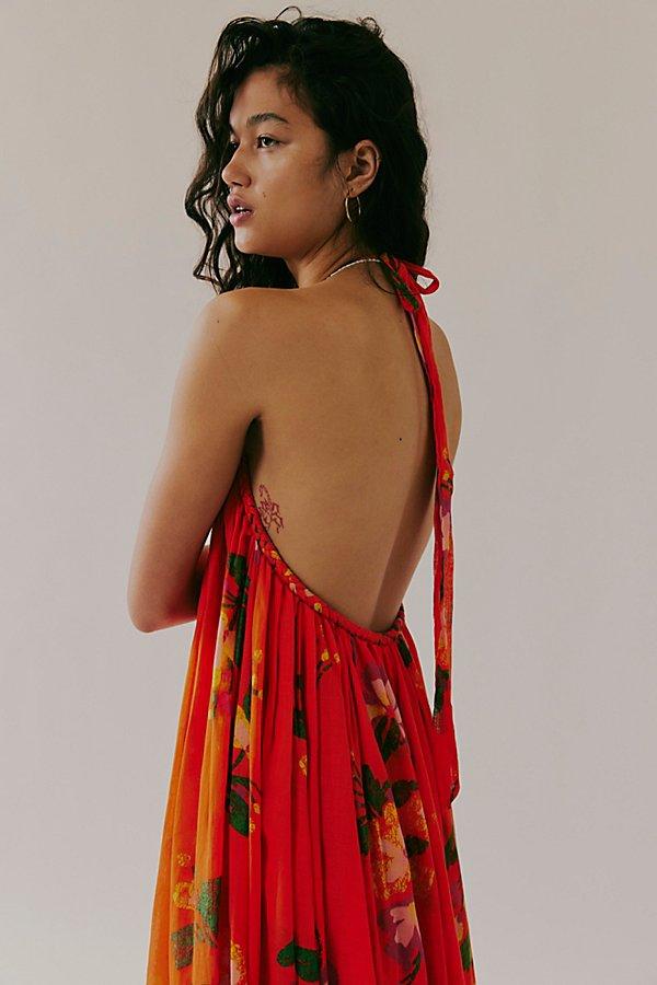 free people orange floral maxi dress Free People Women's Wisteria Maxi Dress, Pop Combo, Orange, Floral, S at Amazon Women's Clothing store