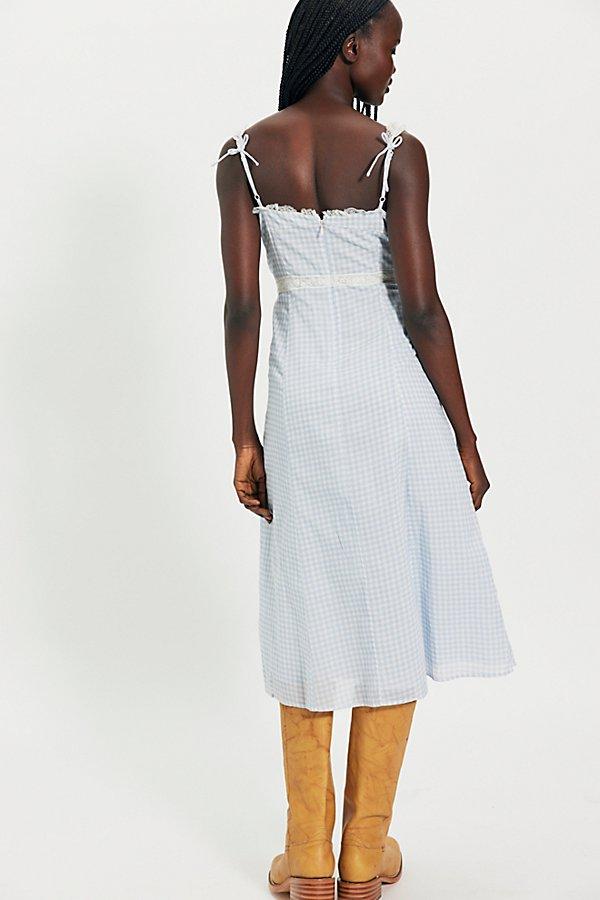 For Love & Lemons Bluebell Gingham Midi Dress in White | Lyst For Love & Lemons Bluebell Gingham Midi Dress in White | Lyst