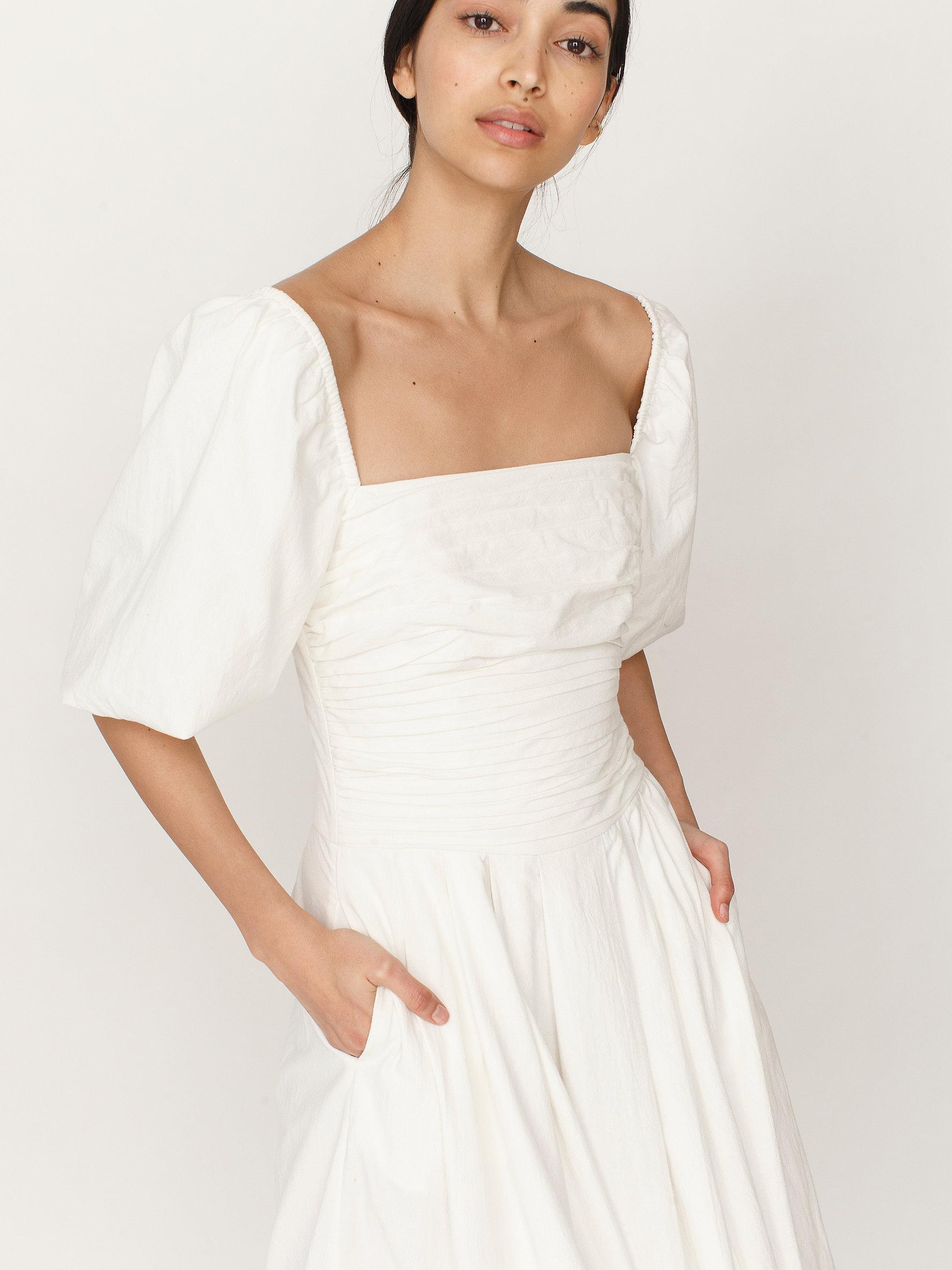 Free People Ain't She A Beaut Midi Dress in White | Lyst