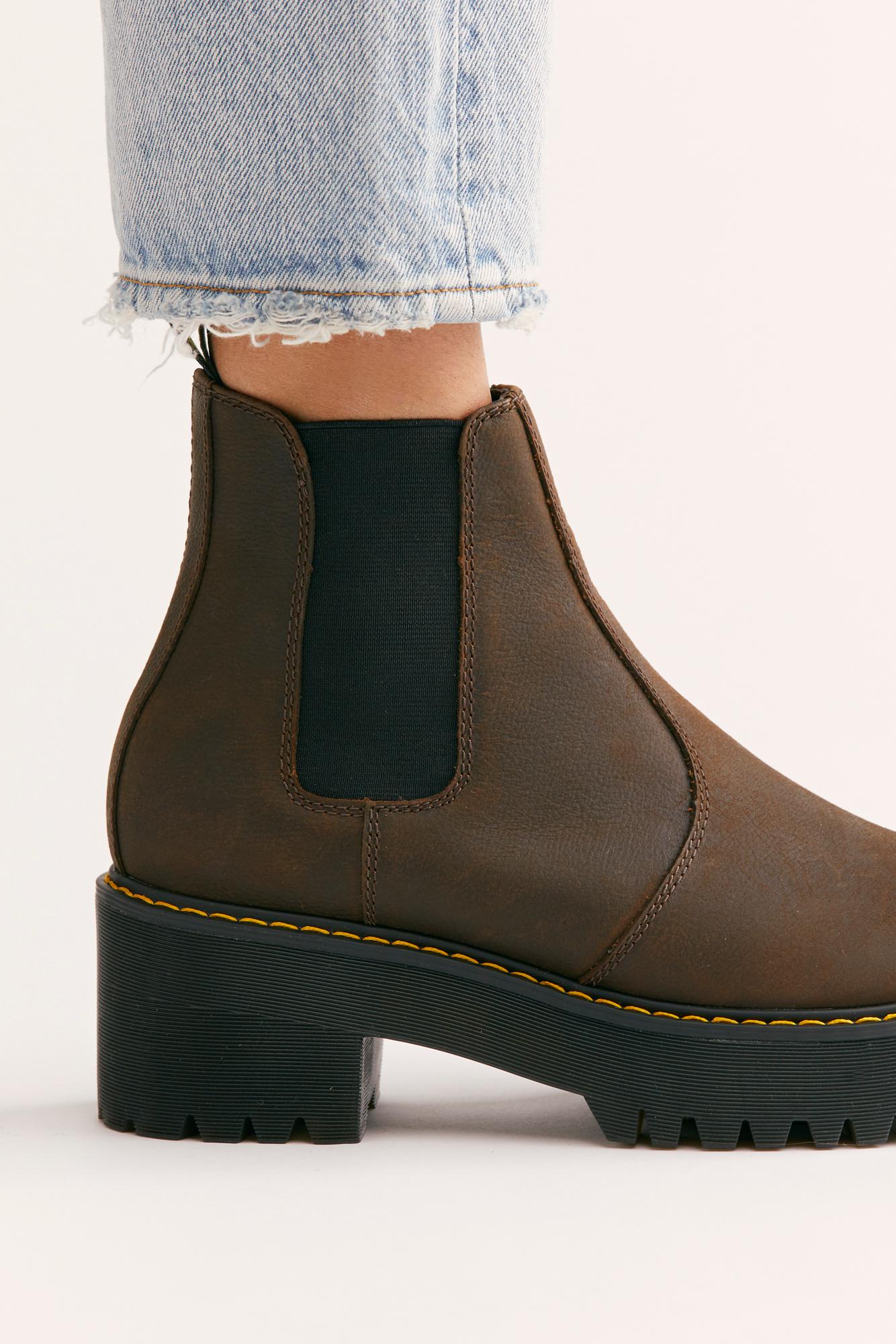 Free People Dr. Martens Rometty Chelsea Boot in Brown | Lyst