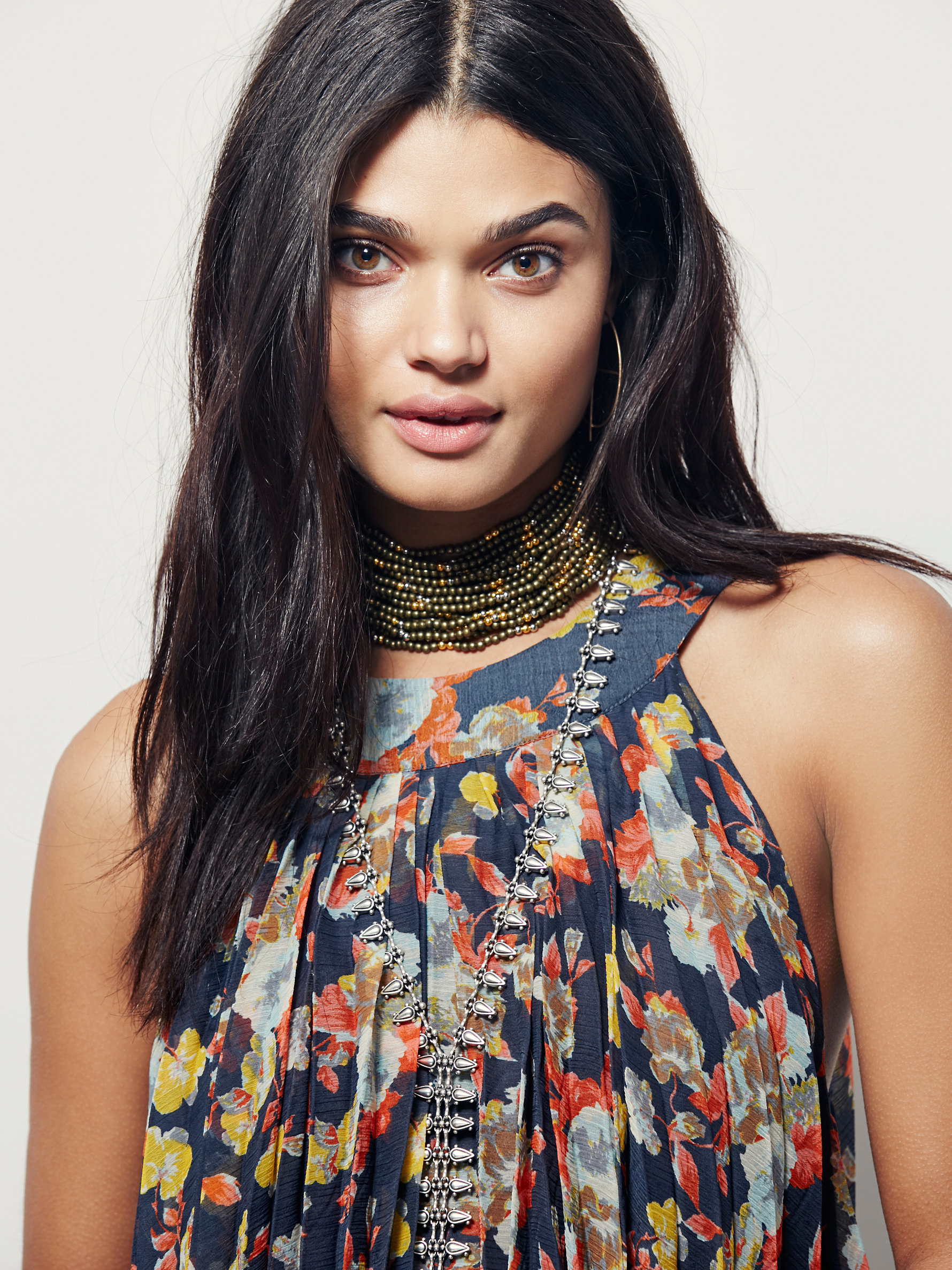 micro floral pleated mini dress