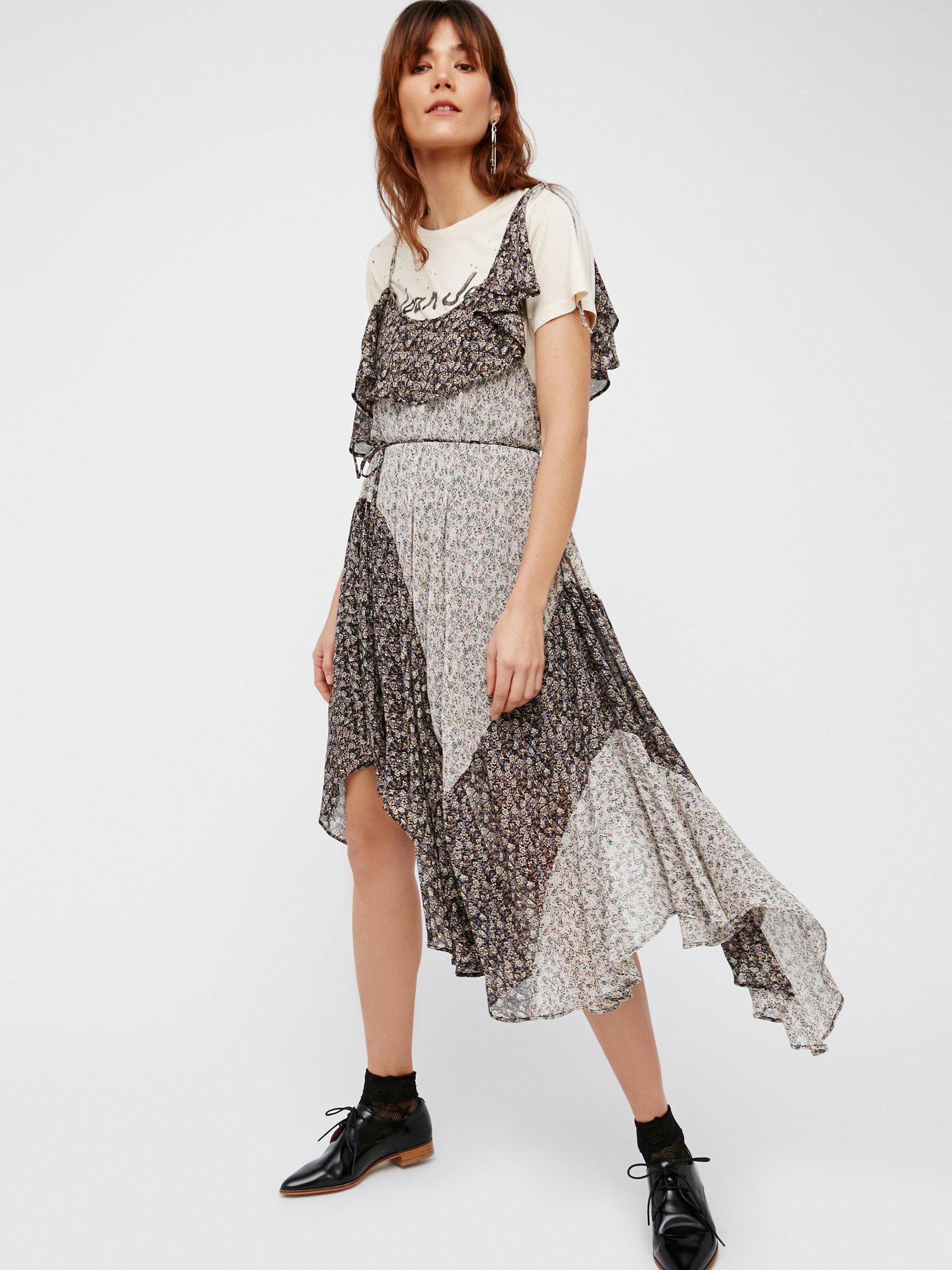 free people black flower dress
