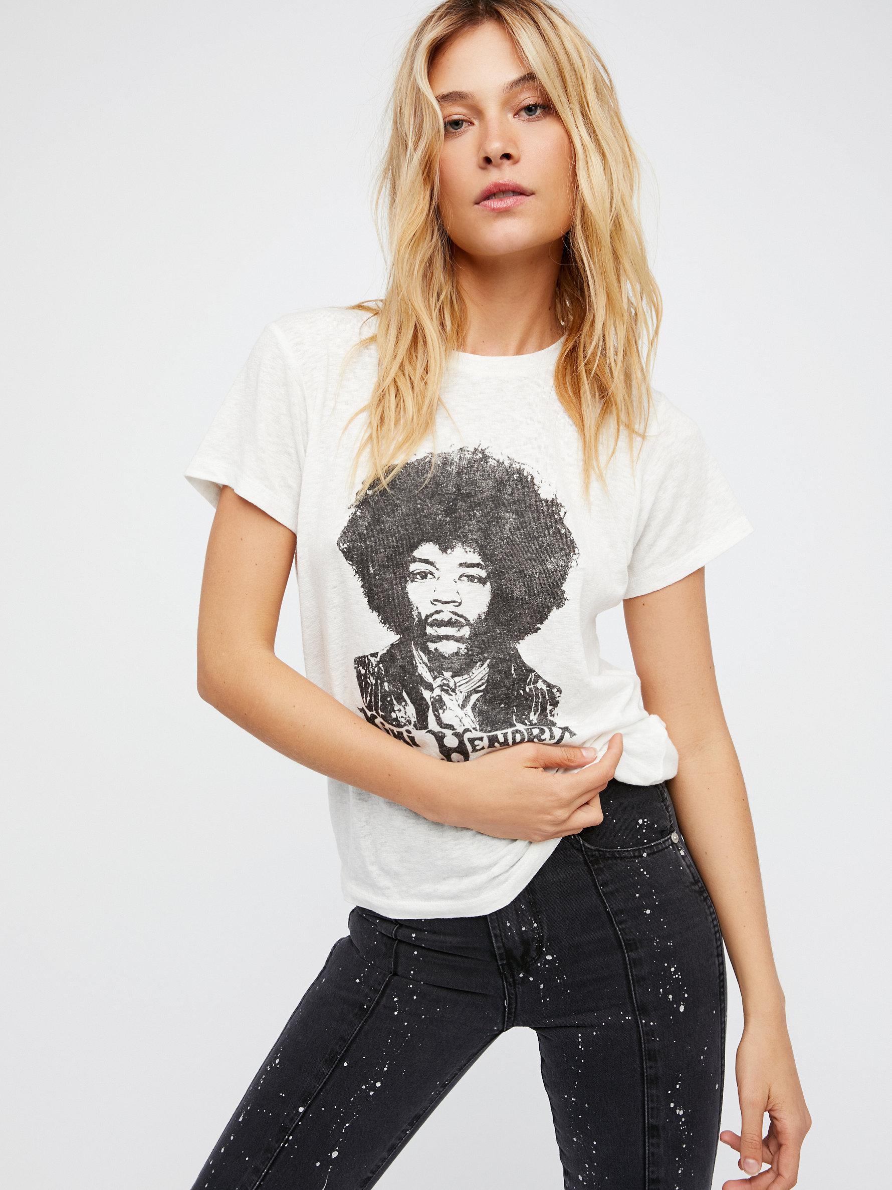 Kleding Gender-neutrale kleding volwassenen Tops & T-shirts T-shirts T-shirts met print Jaren negentig Jimi Hendrix Tee 