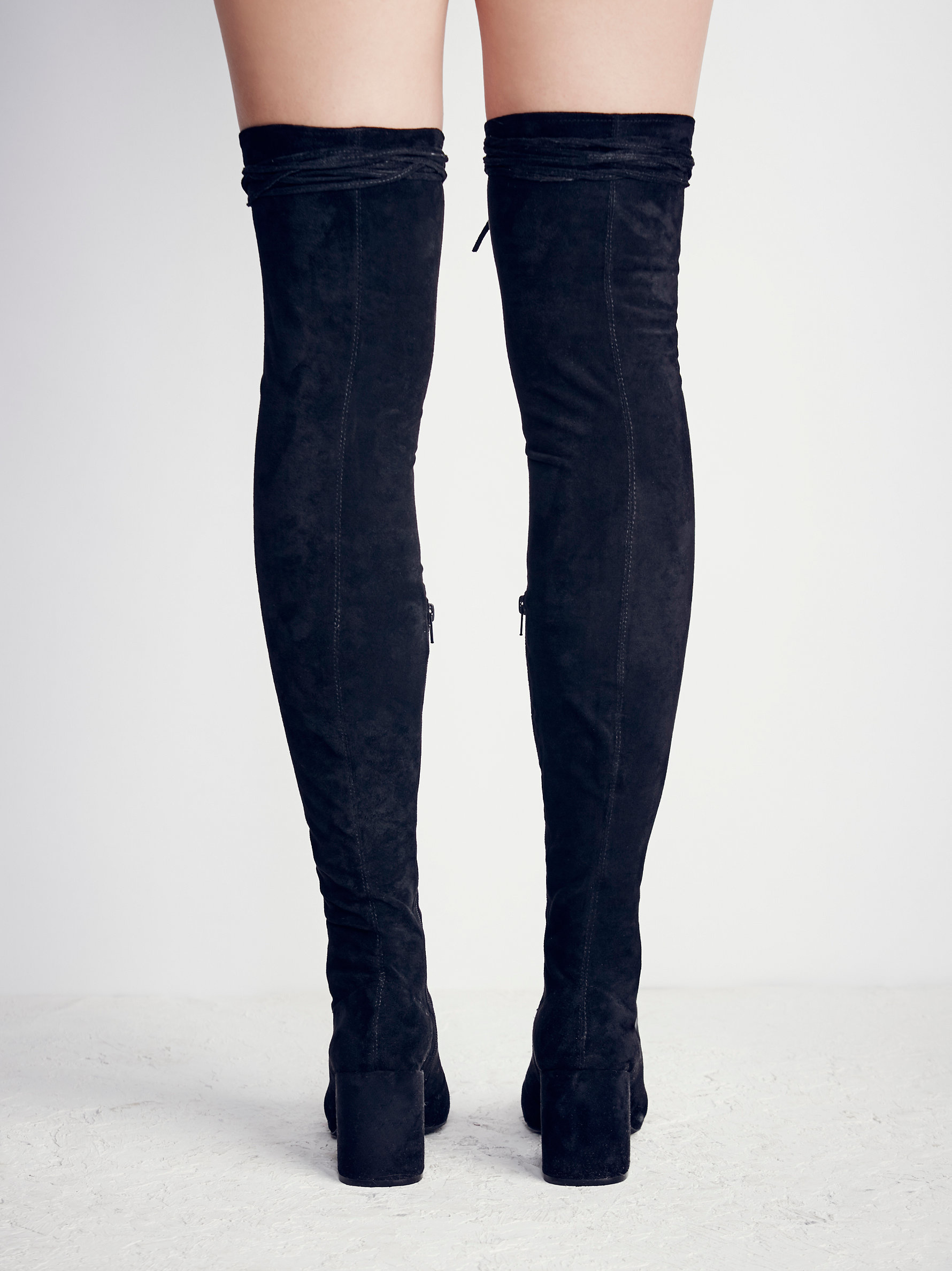 black thigh high boots macys