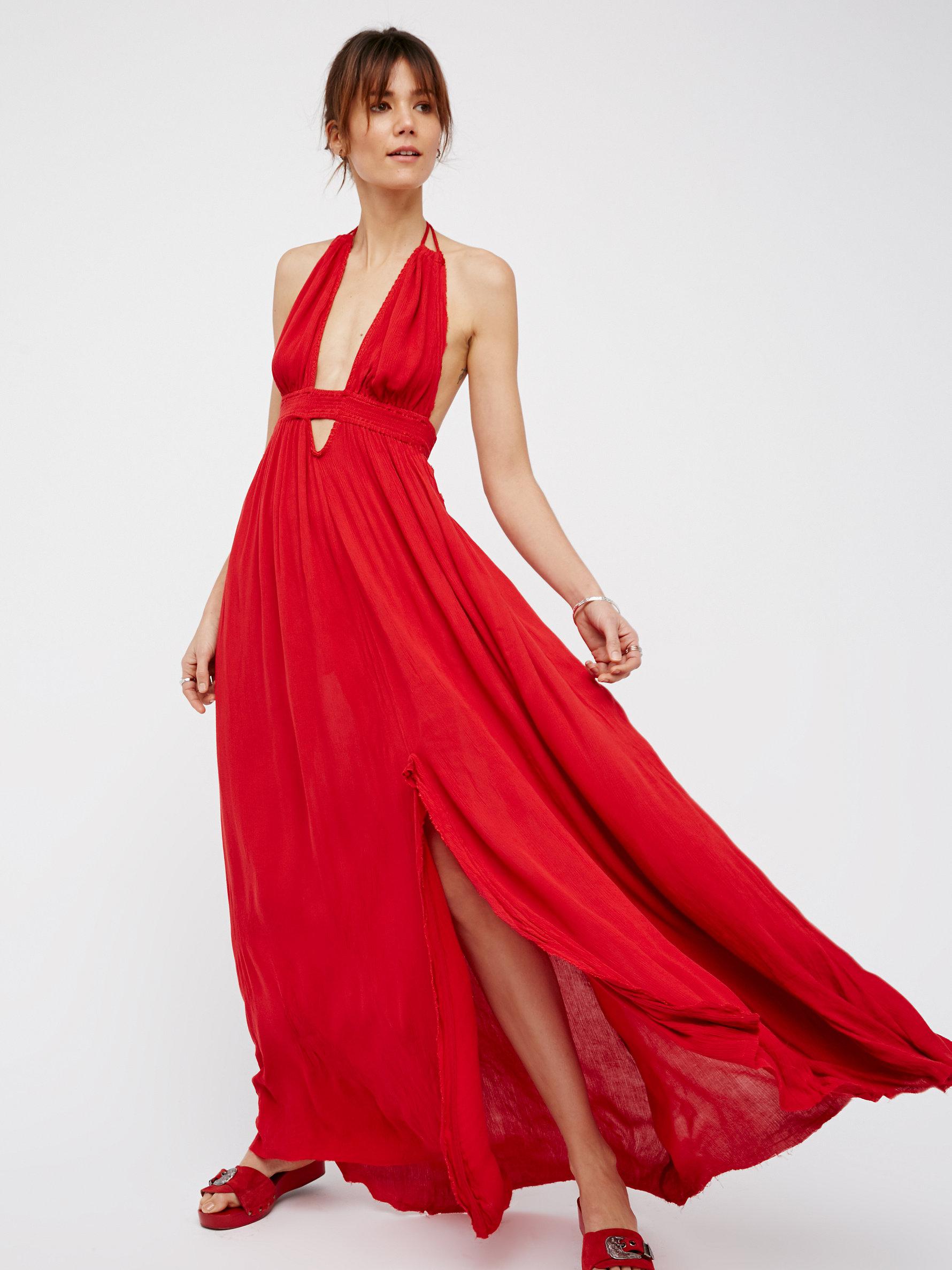 Free People Look Into The Sun Maxi in Red | Lyst