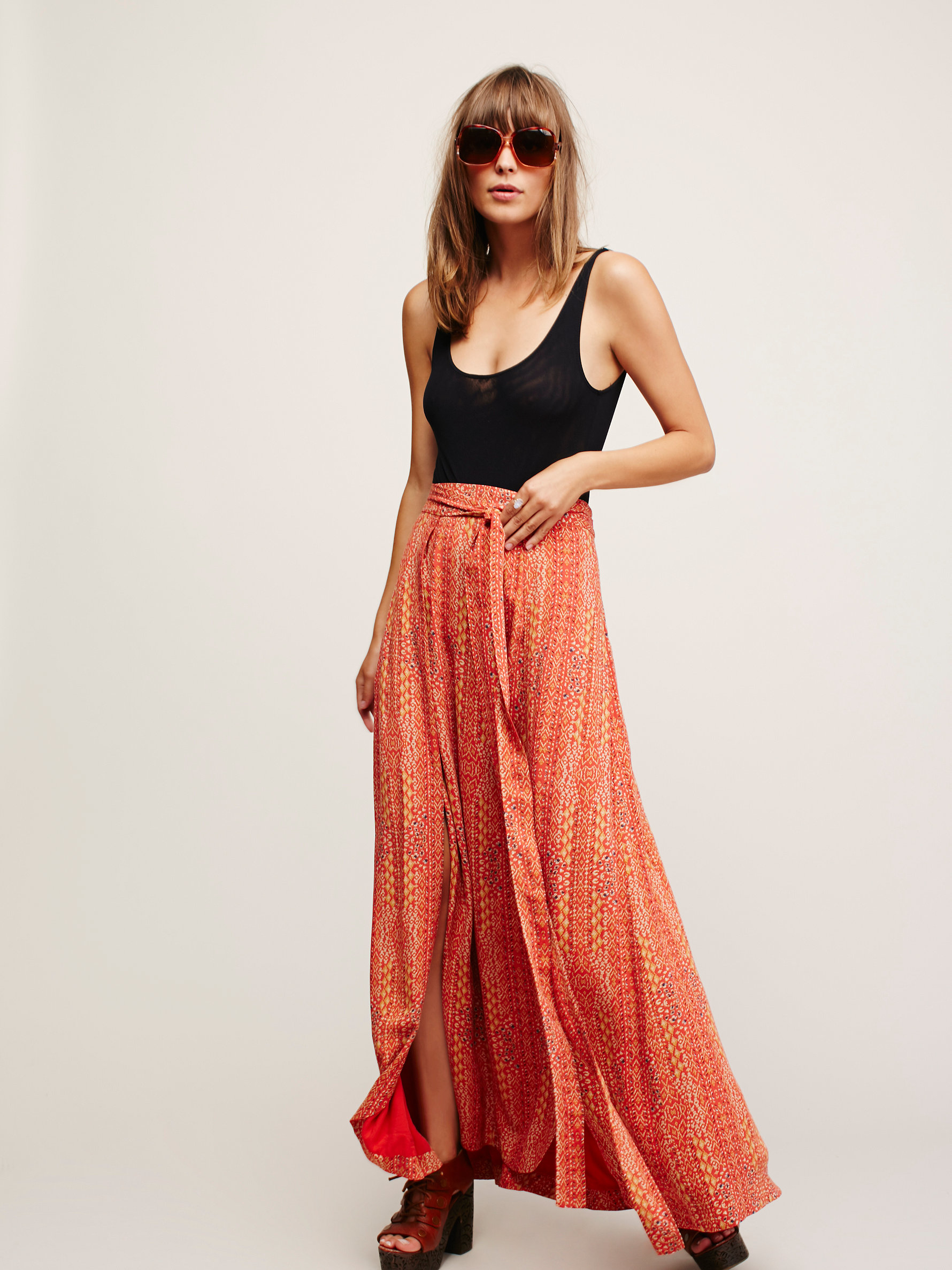 Maxi Skirt in Cherry Combo 