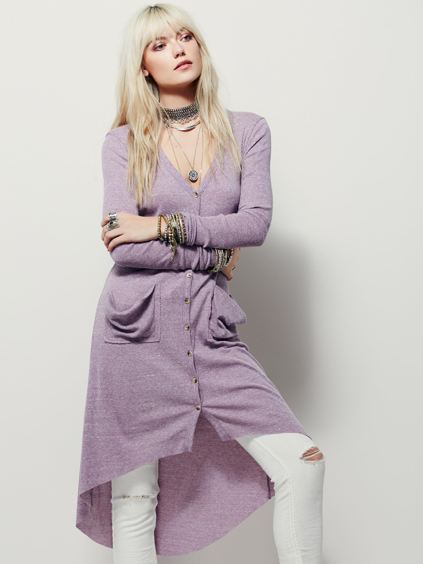 ribbed up maxi cardigan