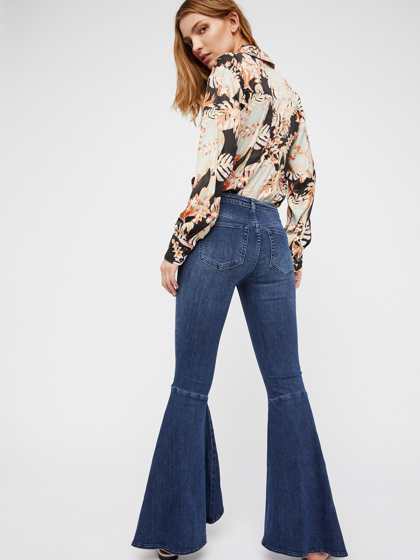 flare ruffle jeans