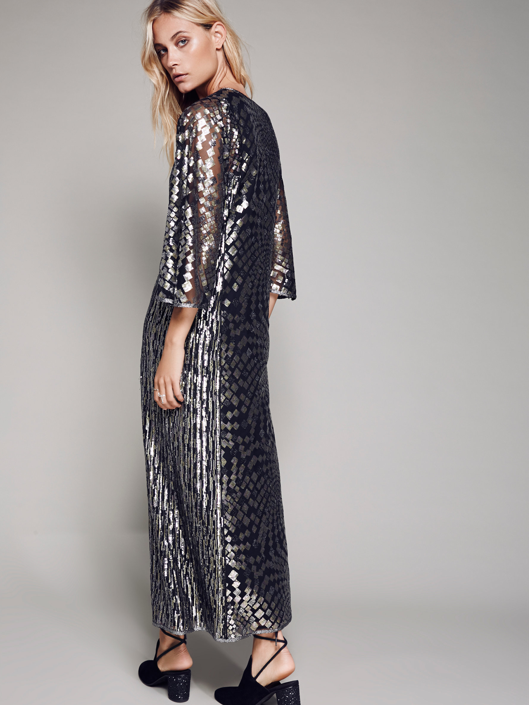 free people silver maxi