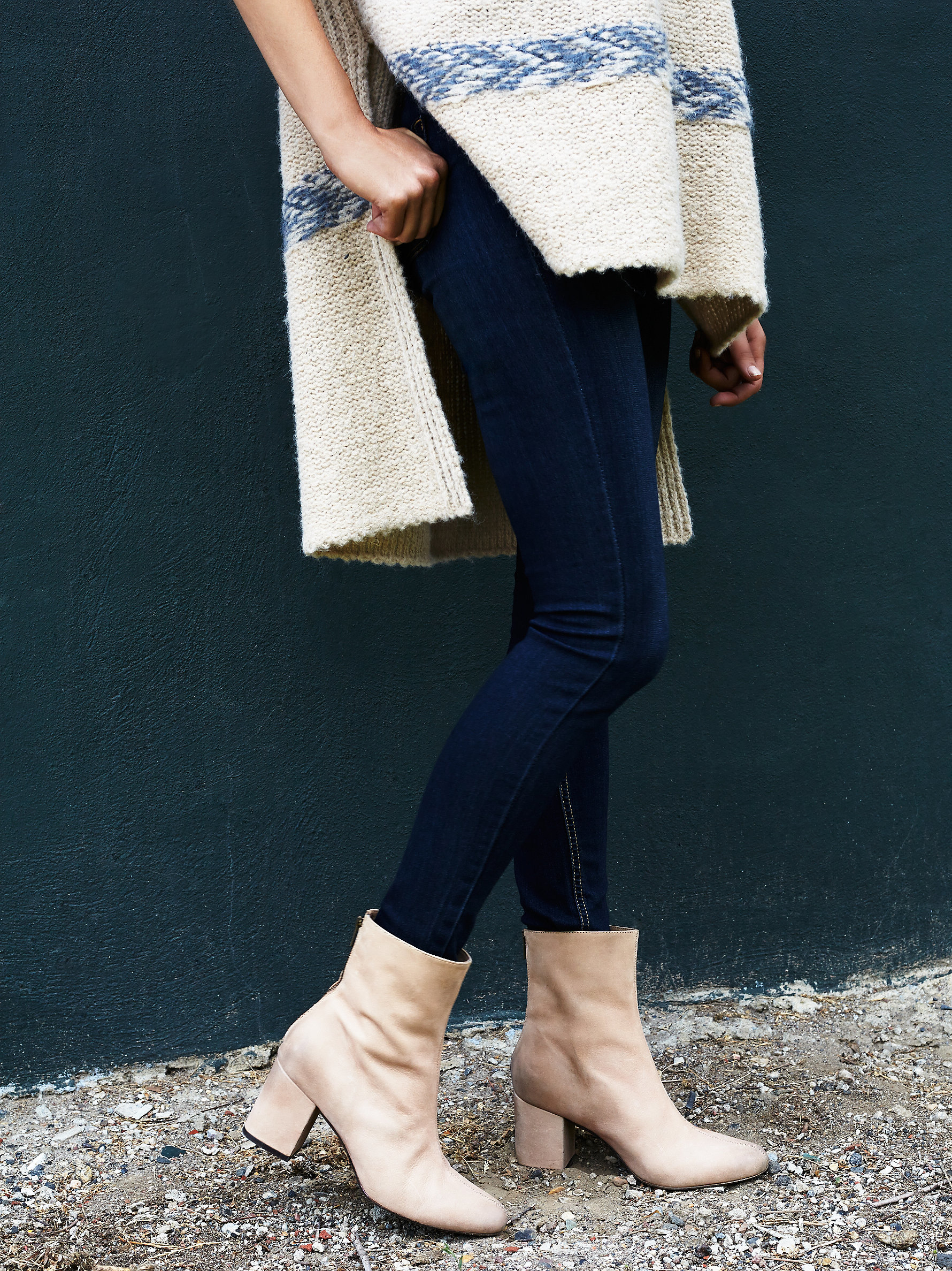 free people cecile velvet ankle boot