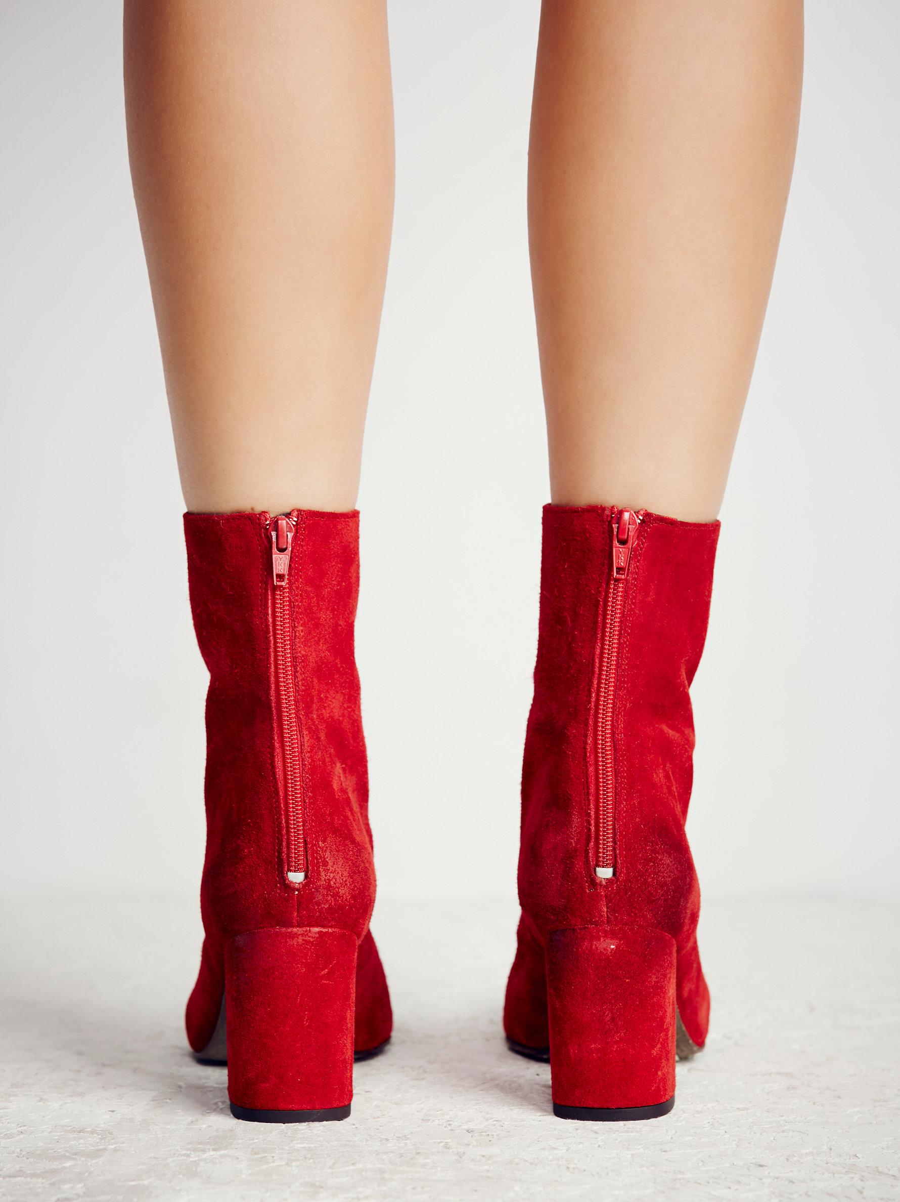 free people red boots