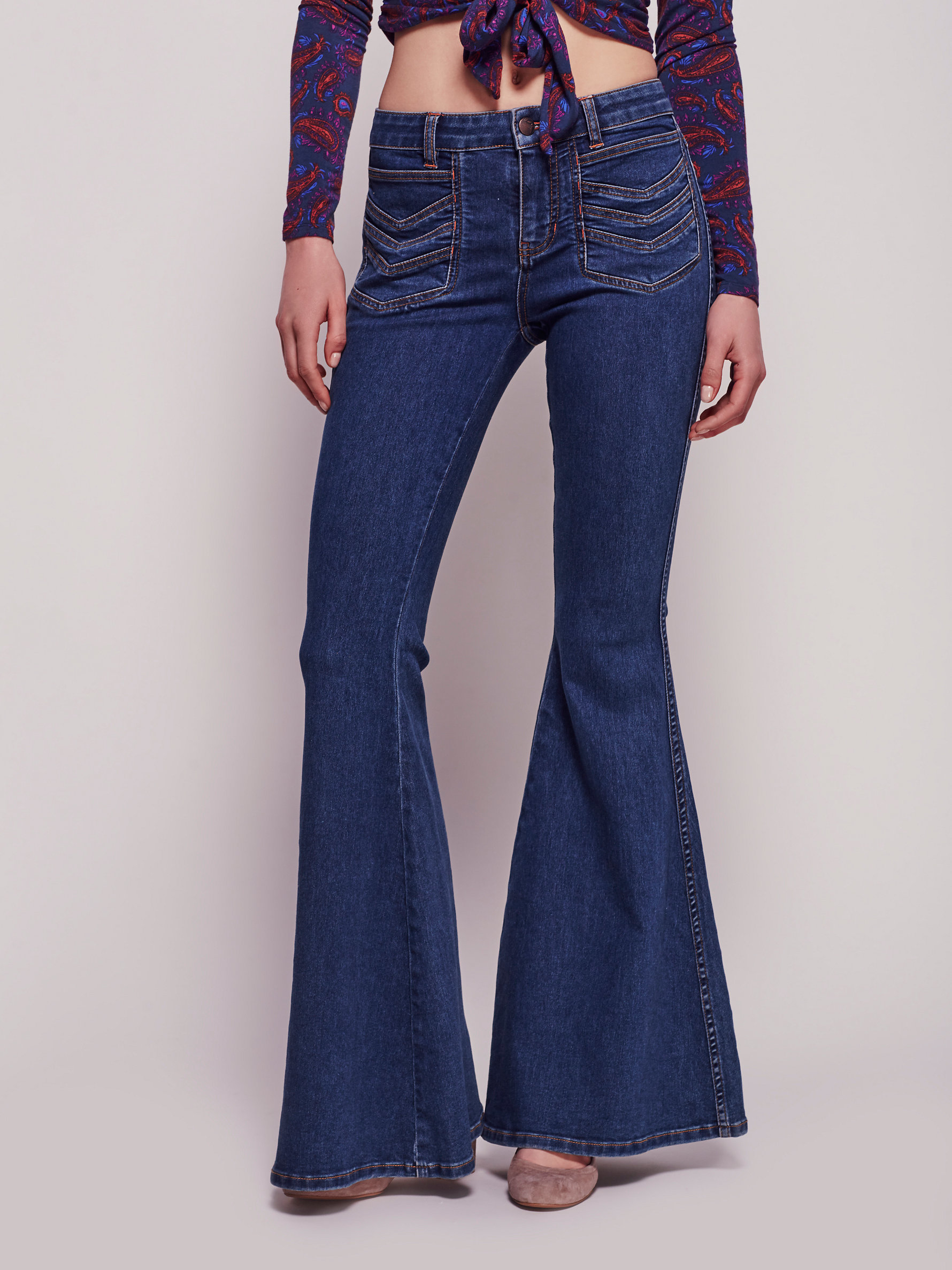 Denim Stella High Rise Flare | Lyst