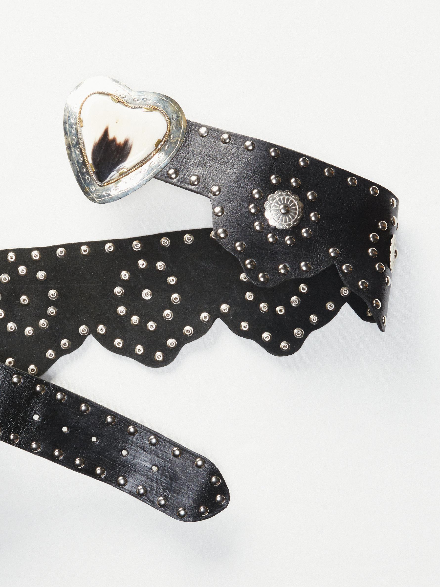 Free People Studded Heart Belt in Black Lyst