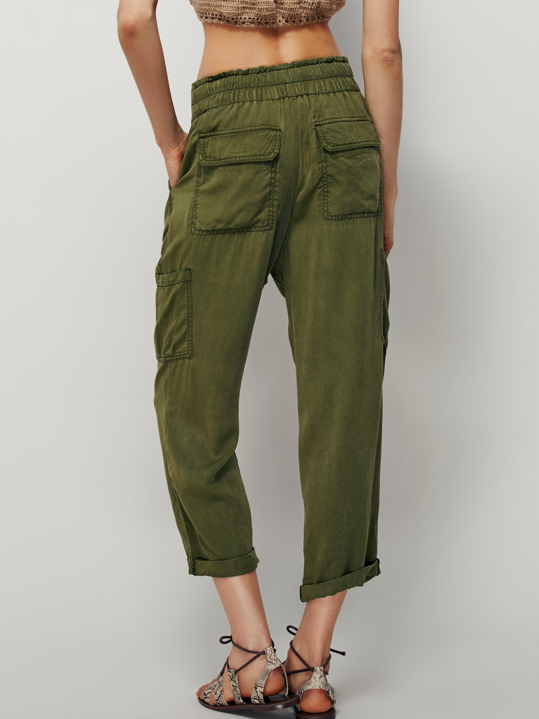 Free People Summer's Over Cargo Pants in Army (Green) Lyst