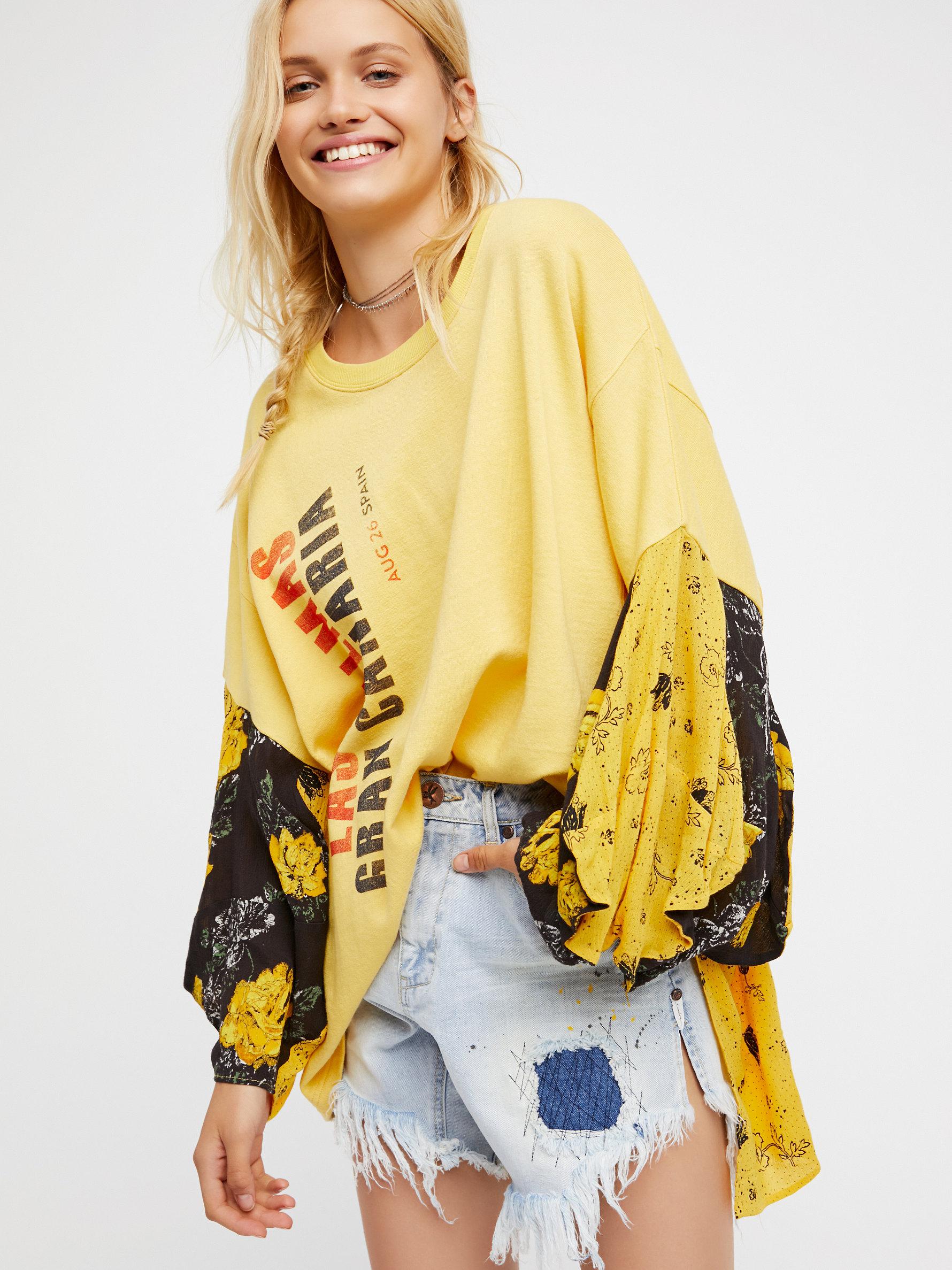 sunkissed yellow sweatshirt