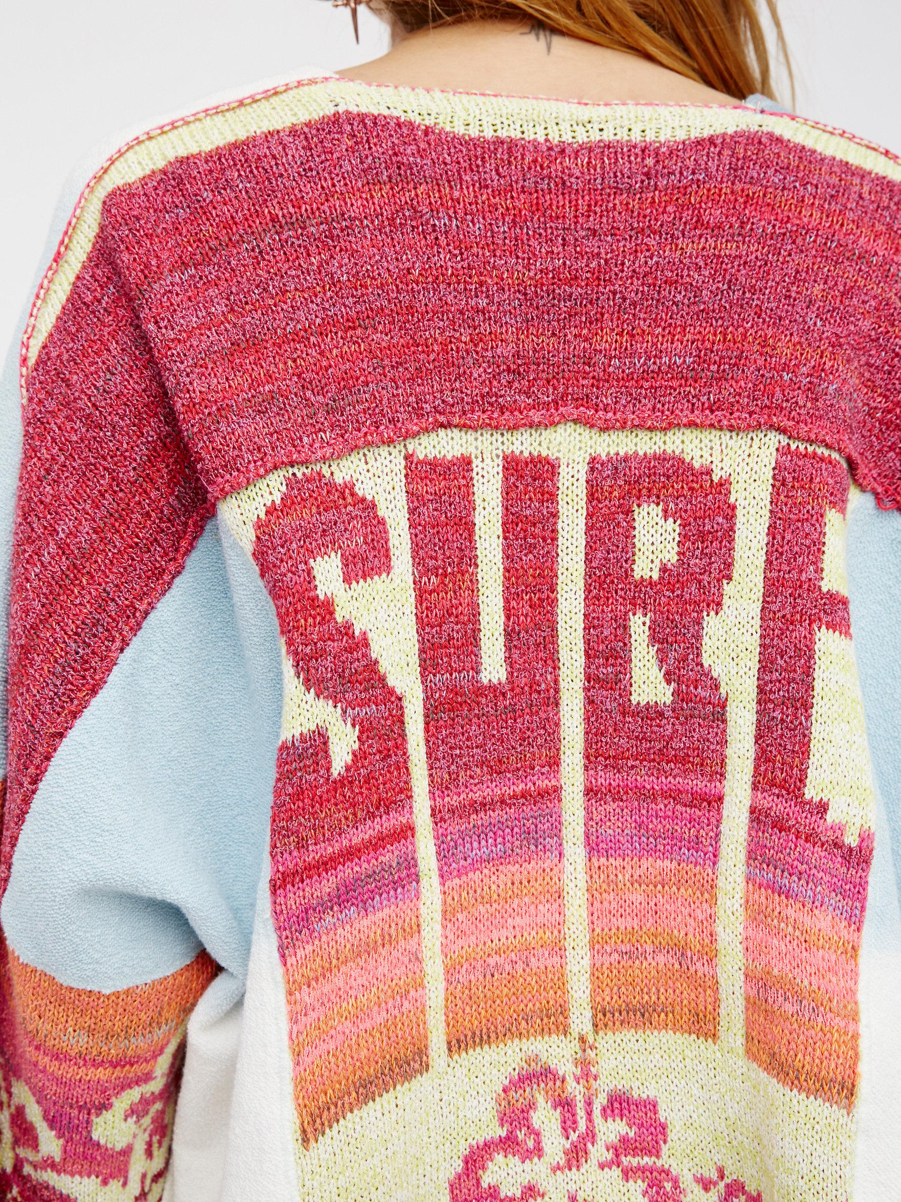 Free People Cotton Surf Sweater Kimono 
