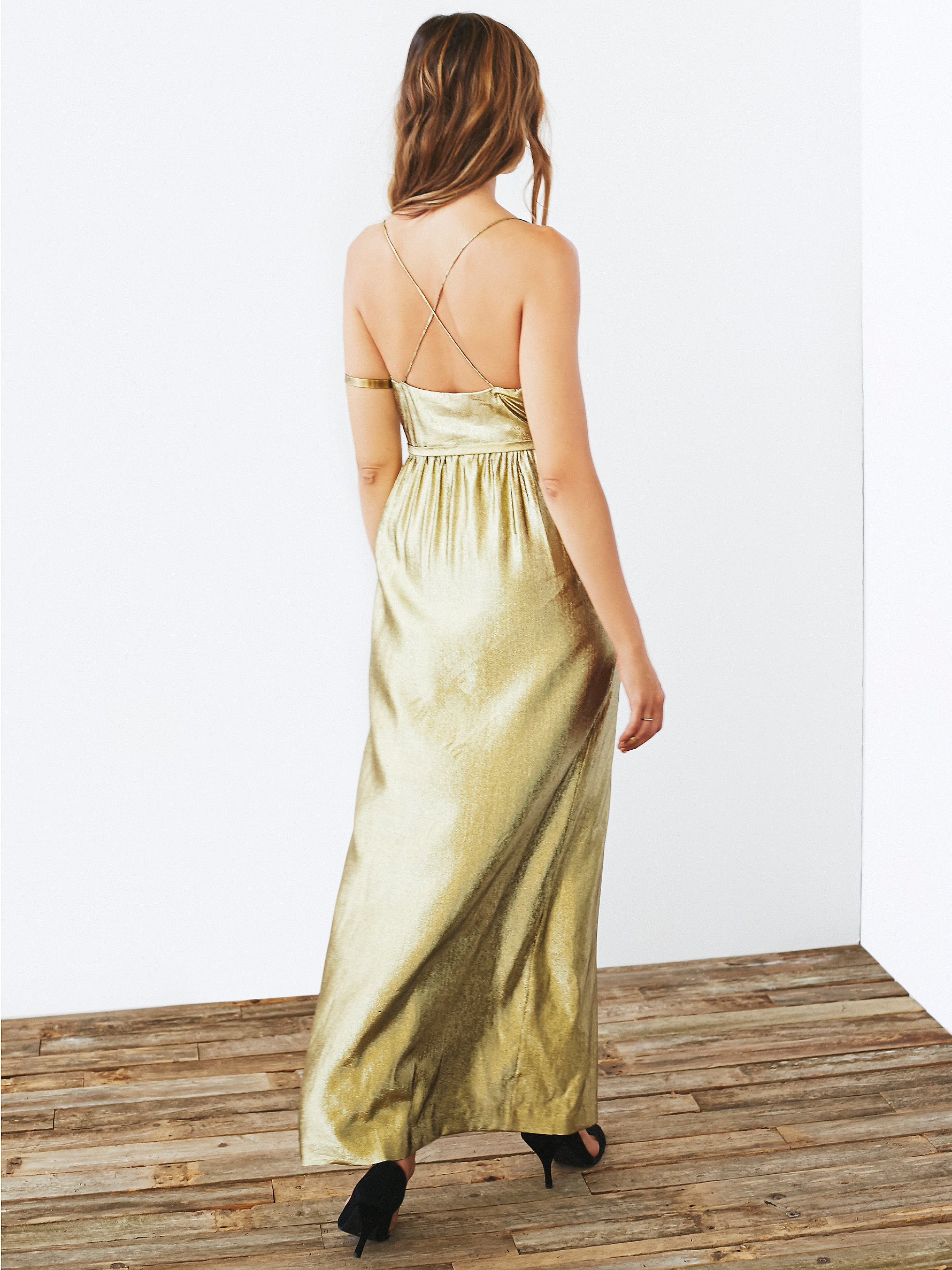 70s gold dress