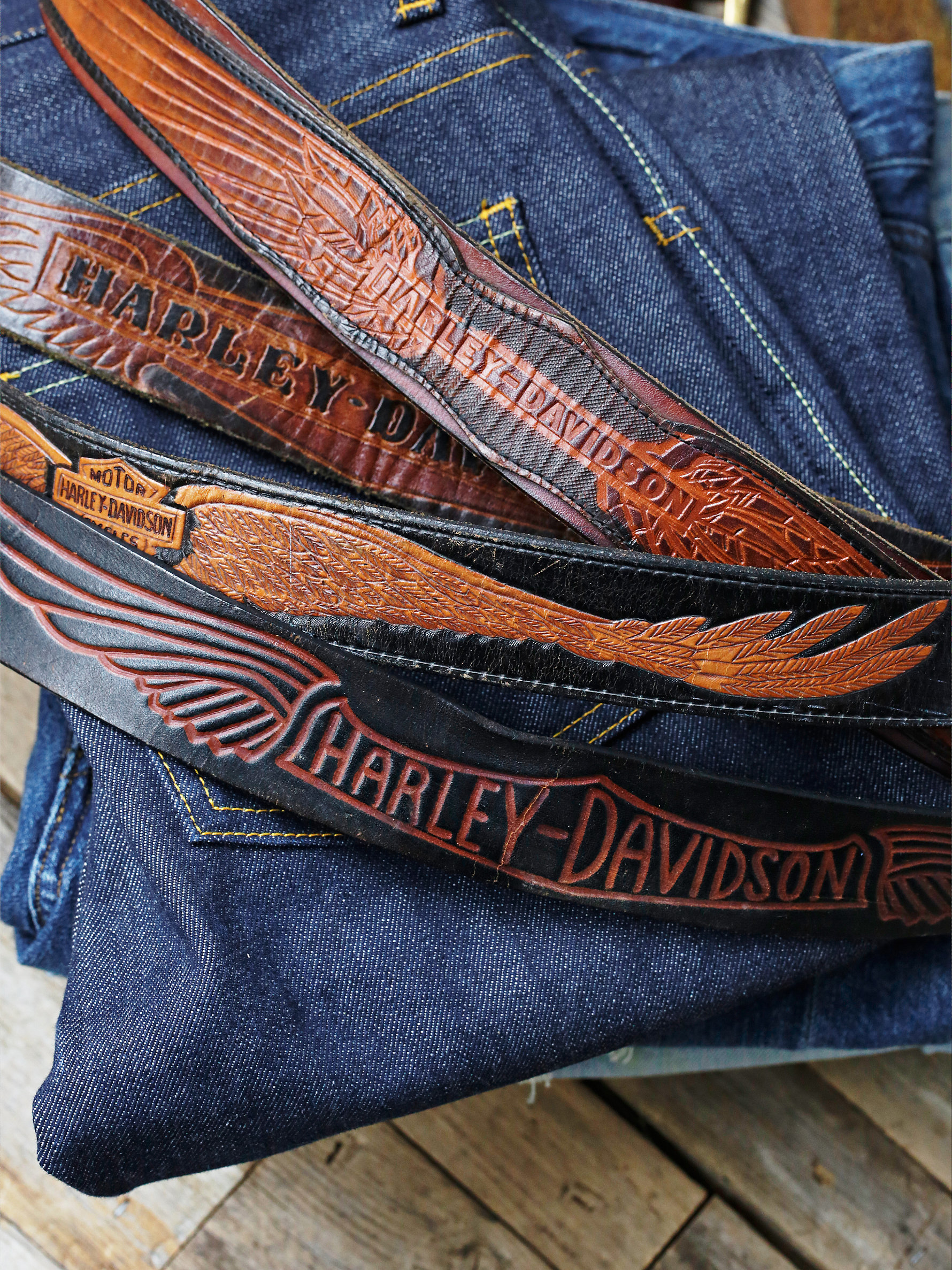 Free People Vintage Harley Davidson Belt for Men