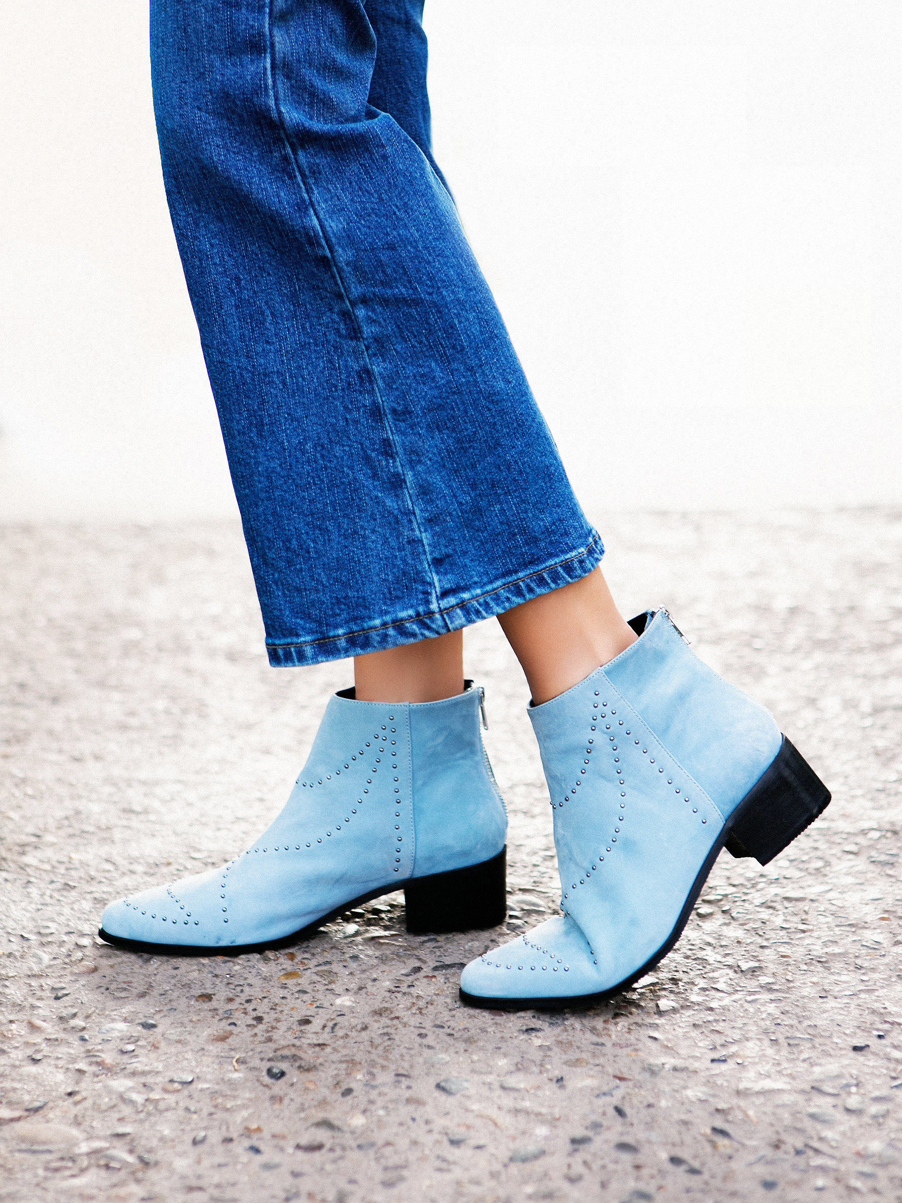 Vision To See Ankle Boot in Sky Blue 