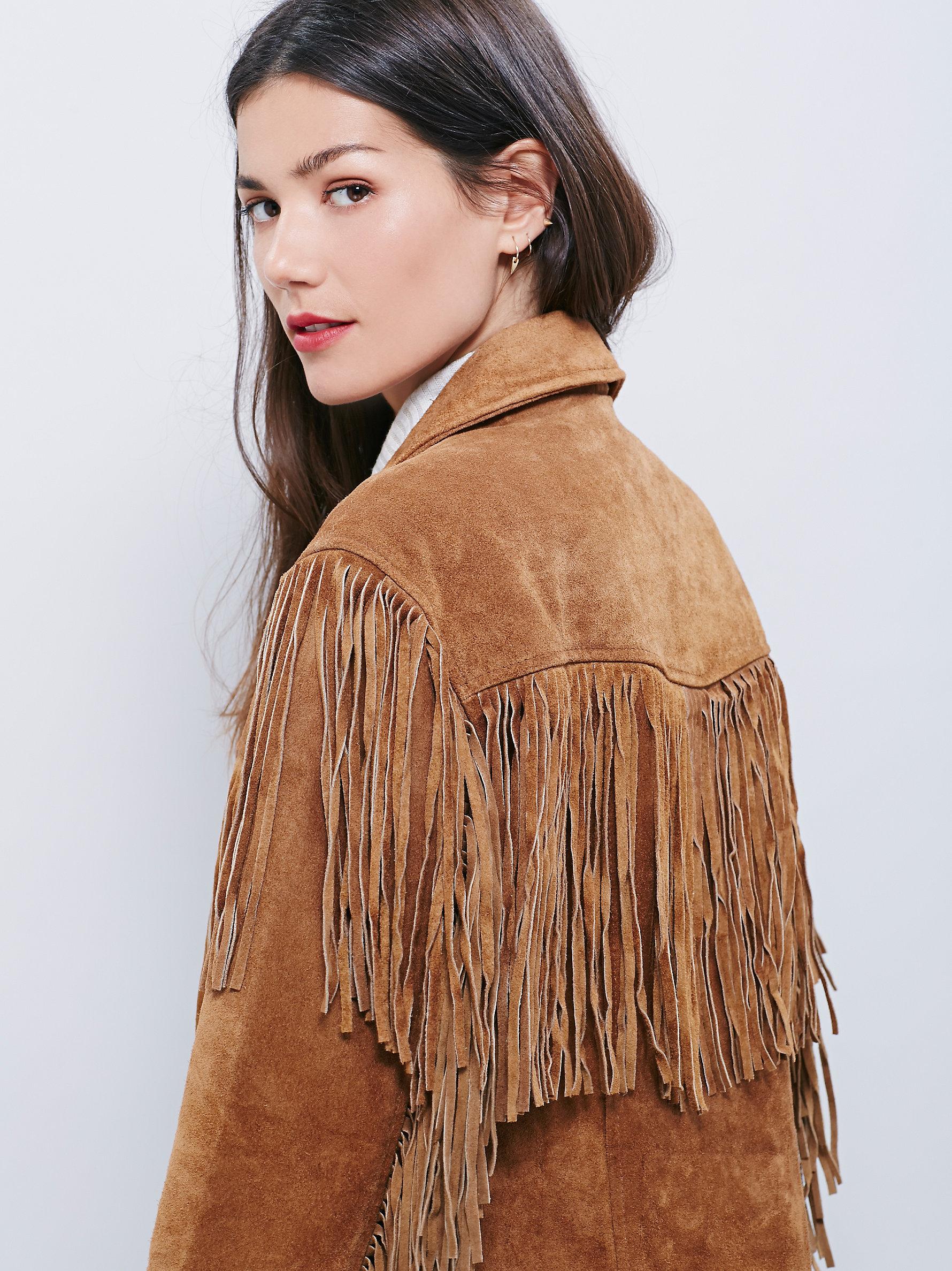 tan fringe jacket
