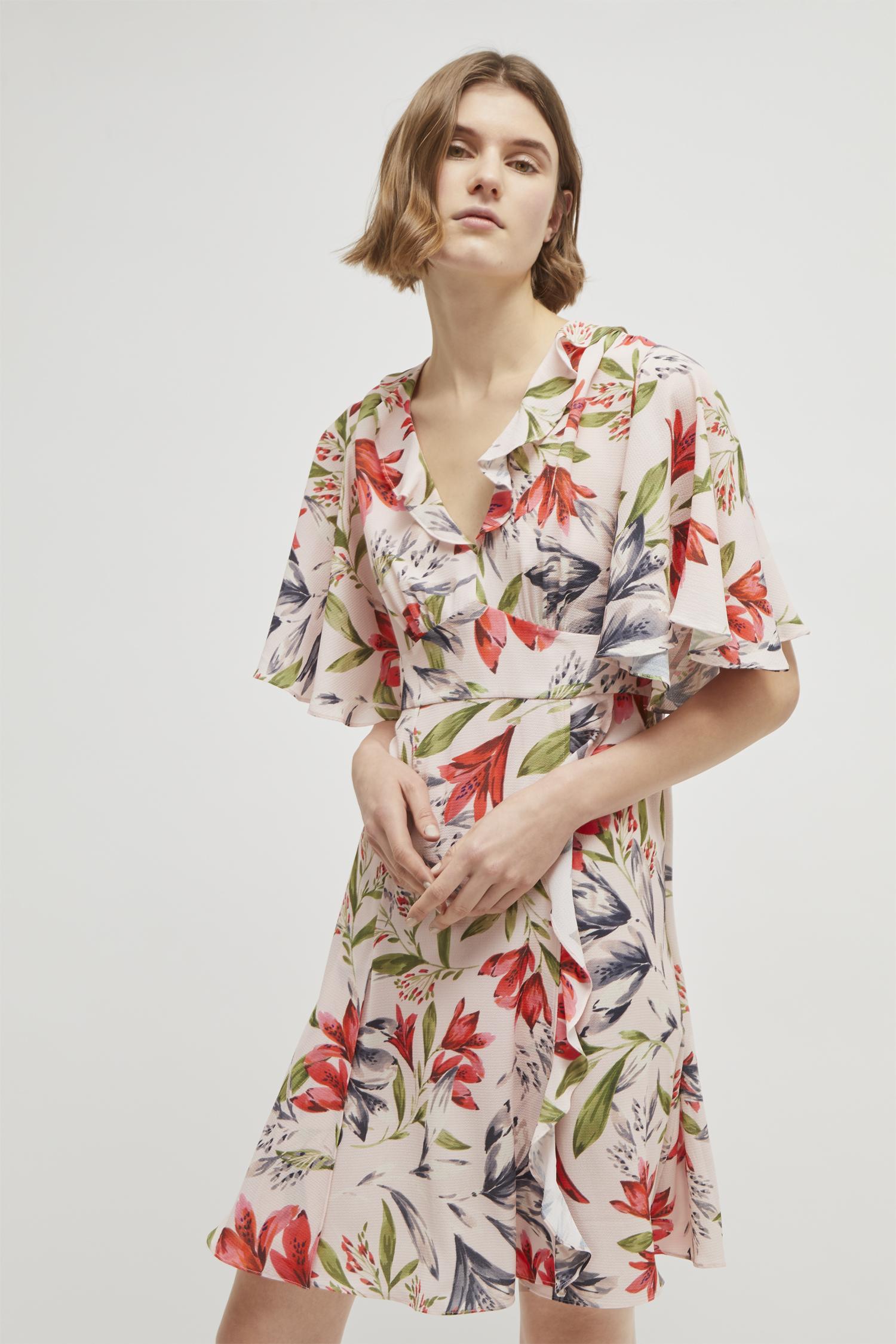 cadencia crepe floral maxi dress