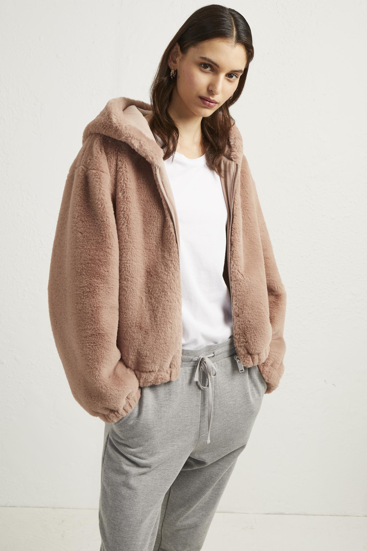 arabella faux shearling jacket