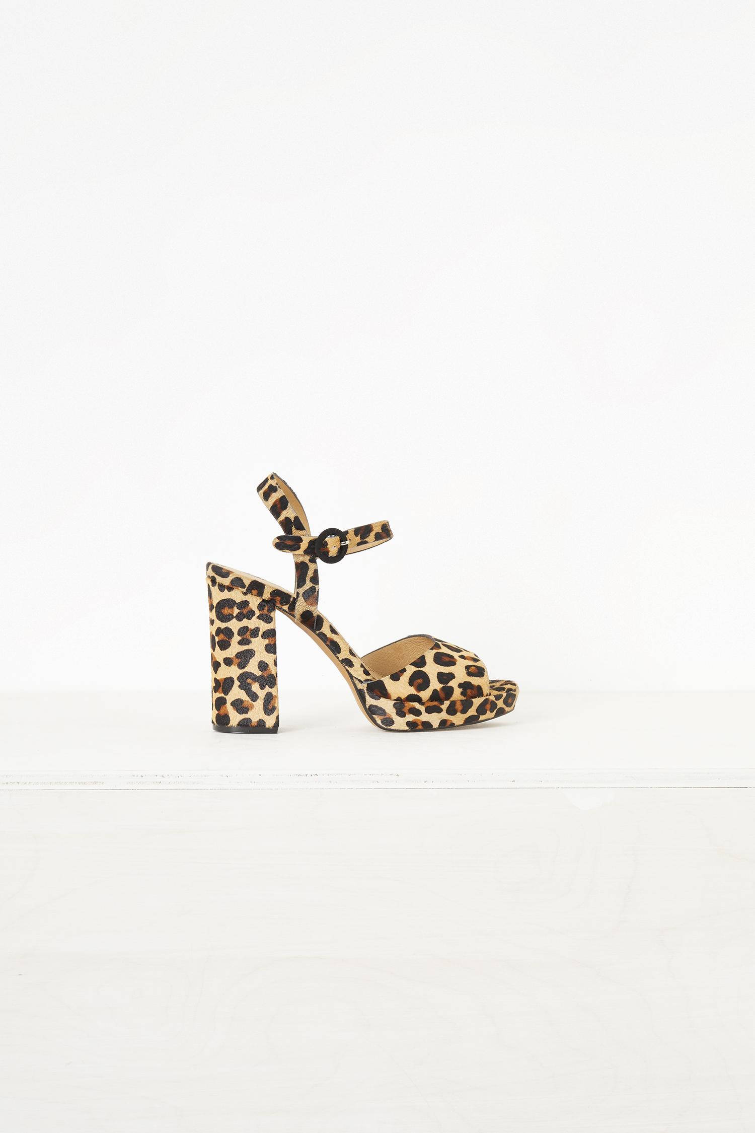 leopard platform heels