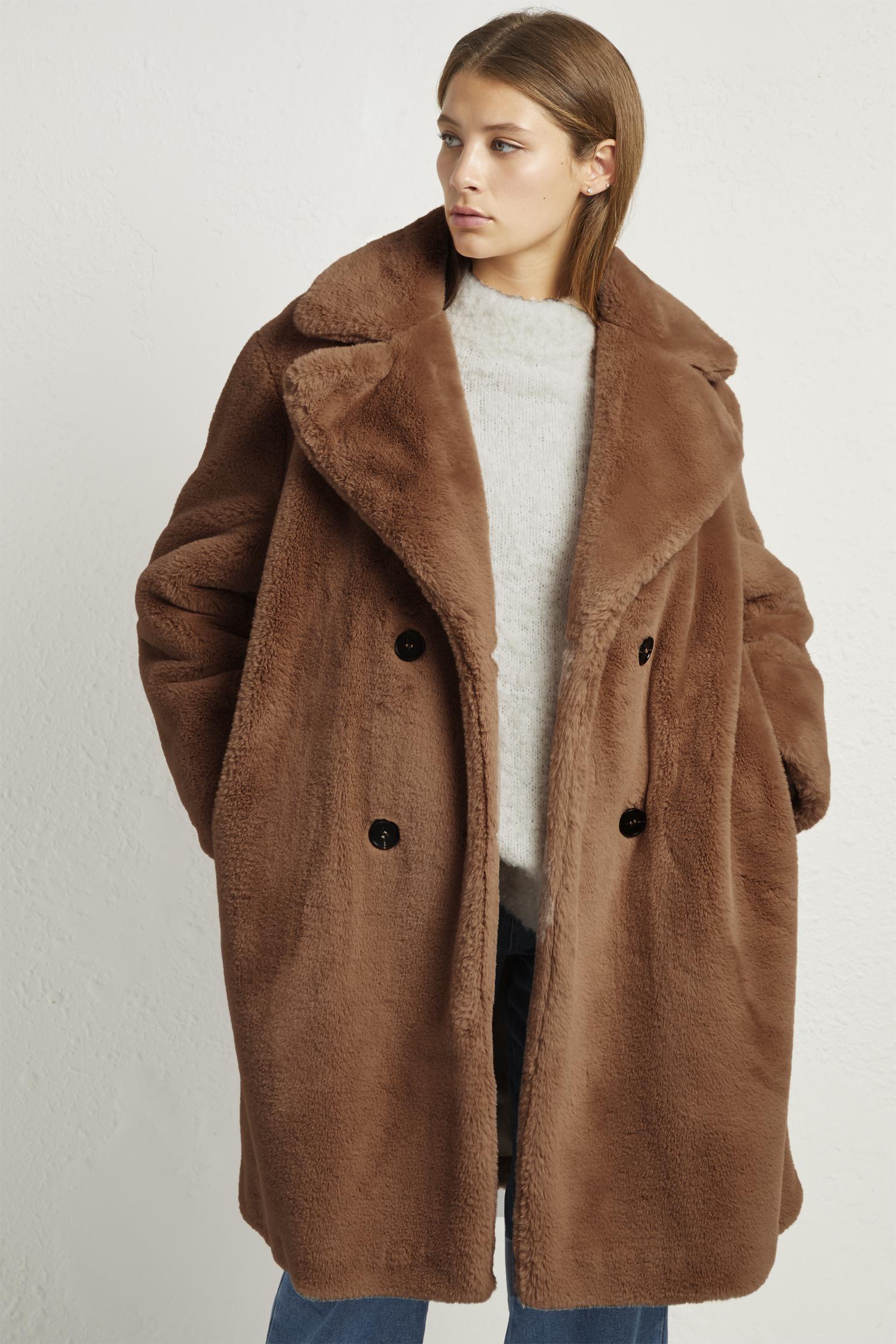 french connection faux shearling coat
