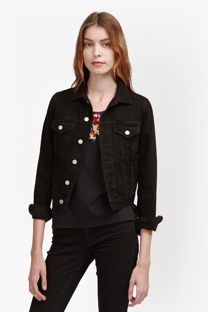 french connection black denim jacket