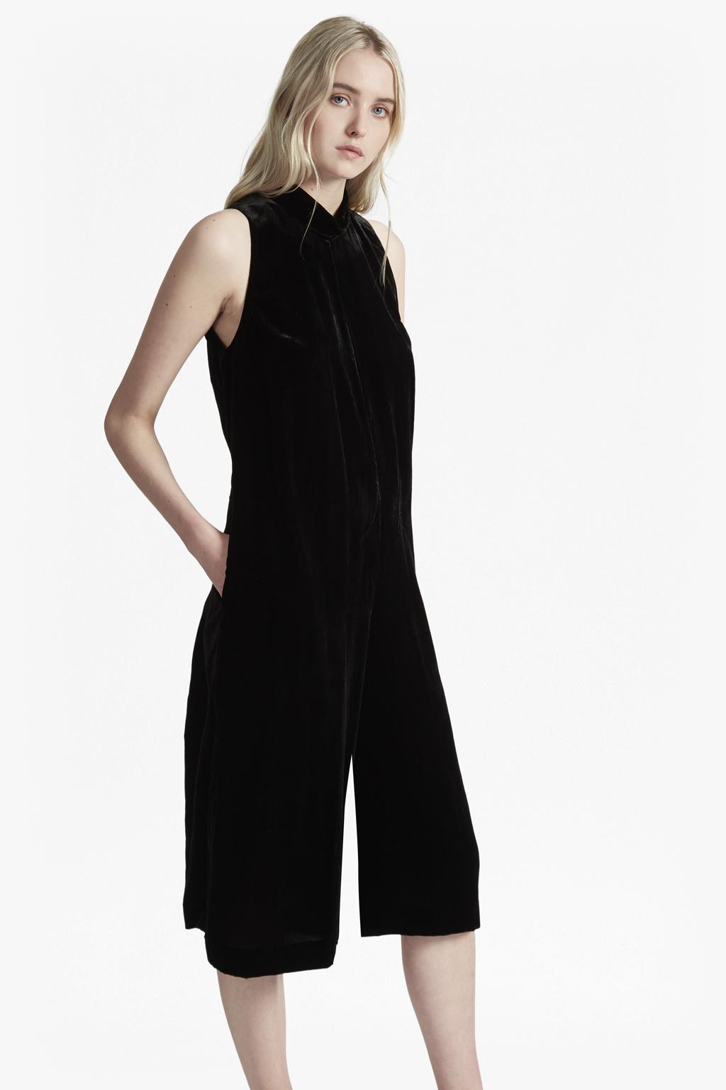 french connection velvet jumpsuit