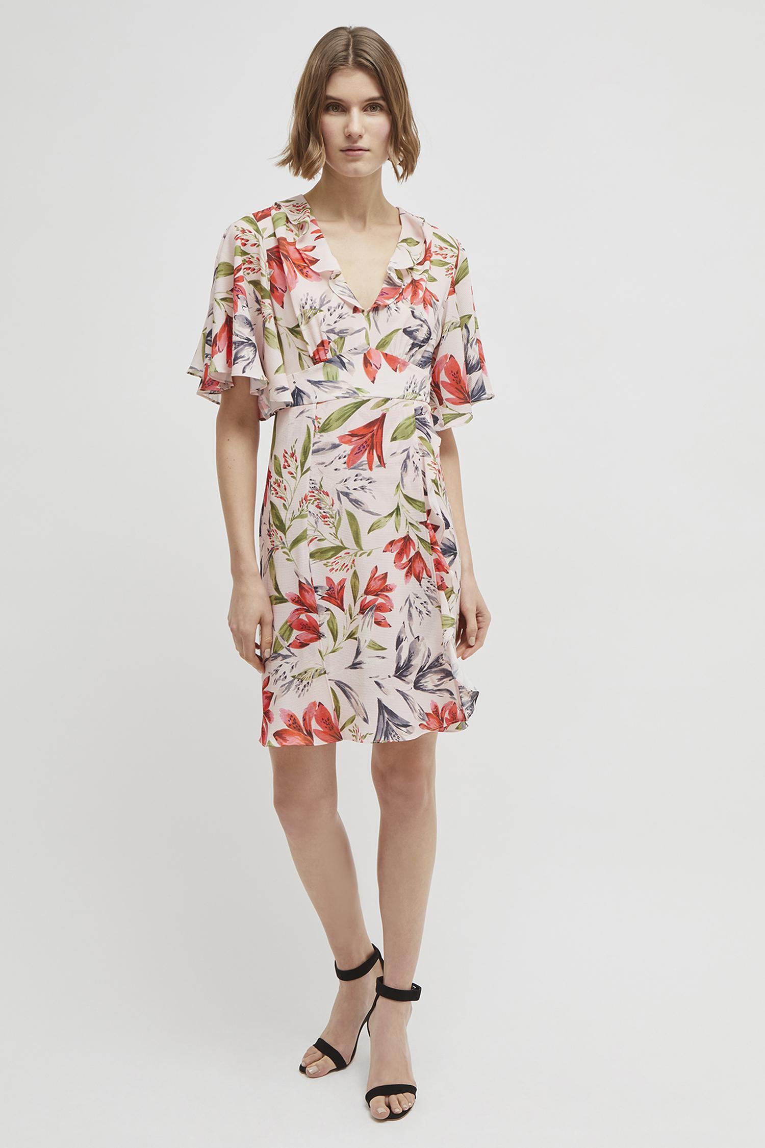 cadencia crepe floral maxi dress