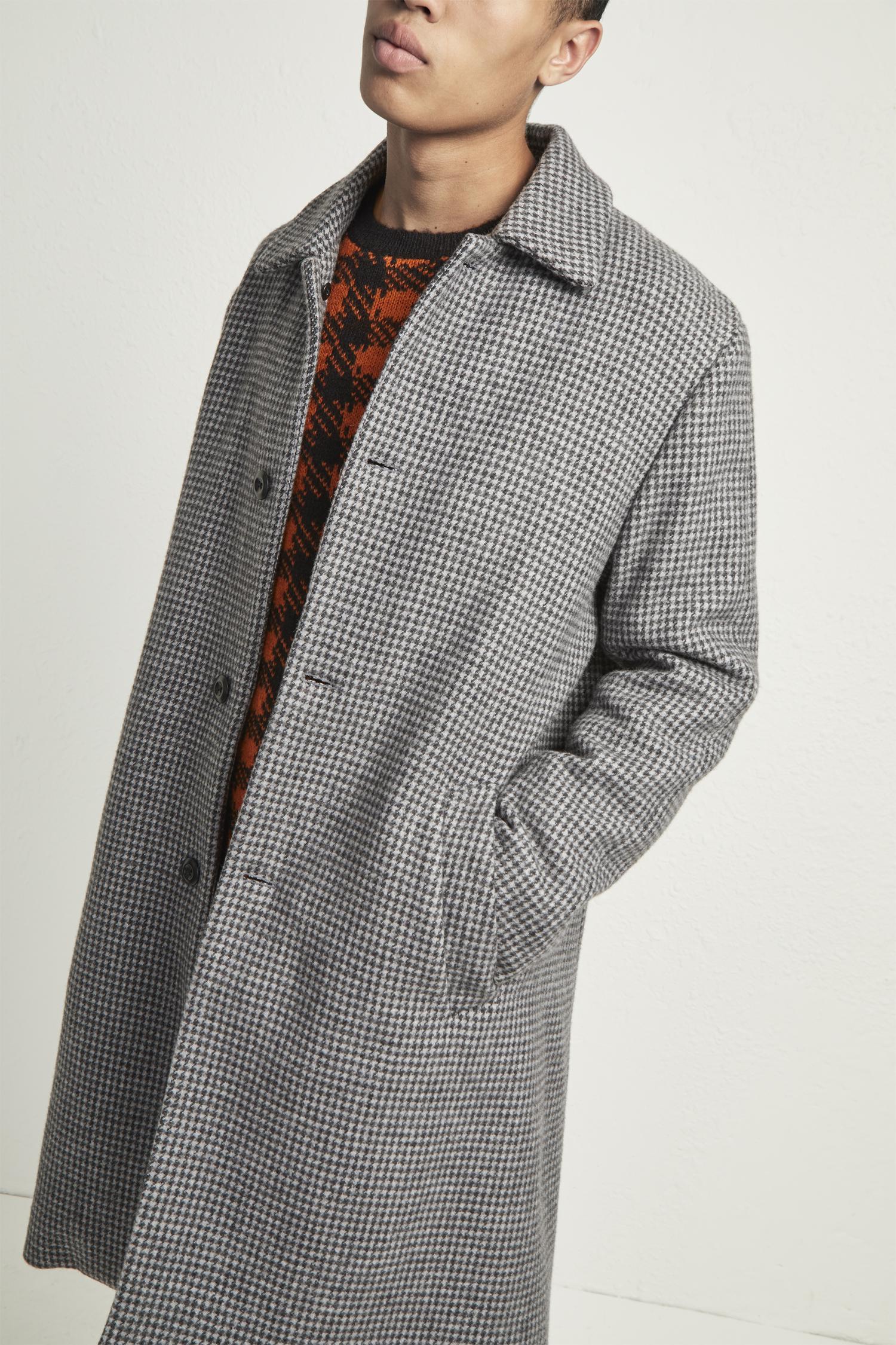 dog tooth check coat