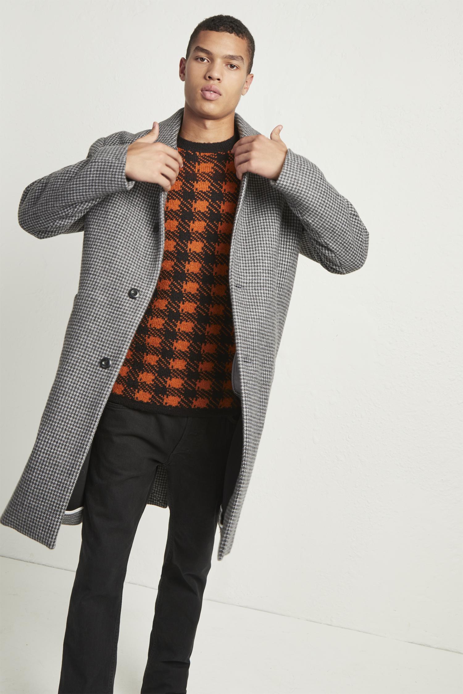 dogtooth check coat
