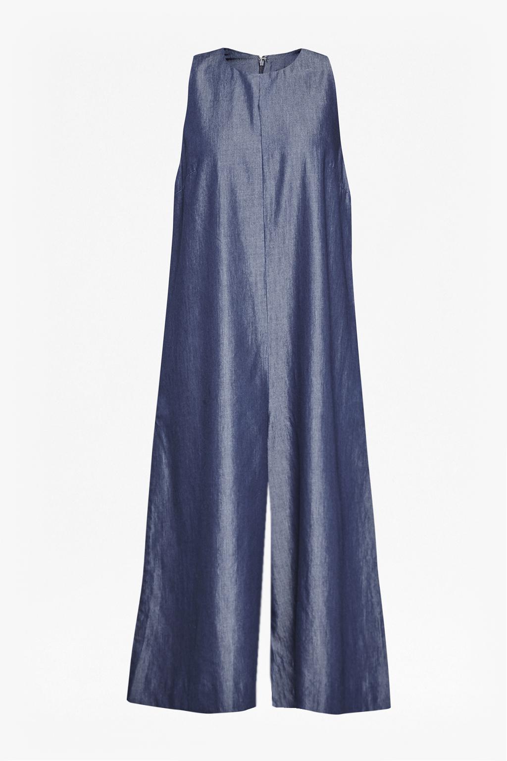 french connection denim jumpsuit