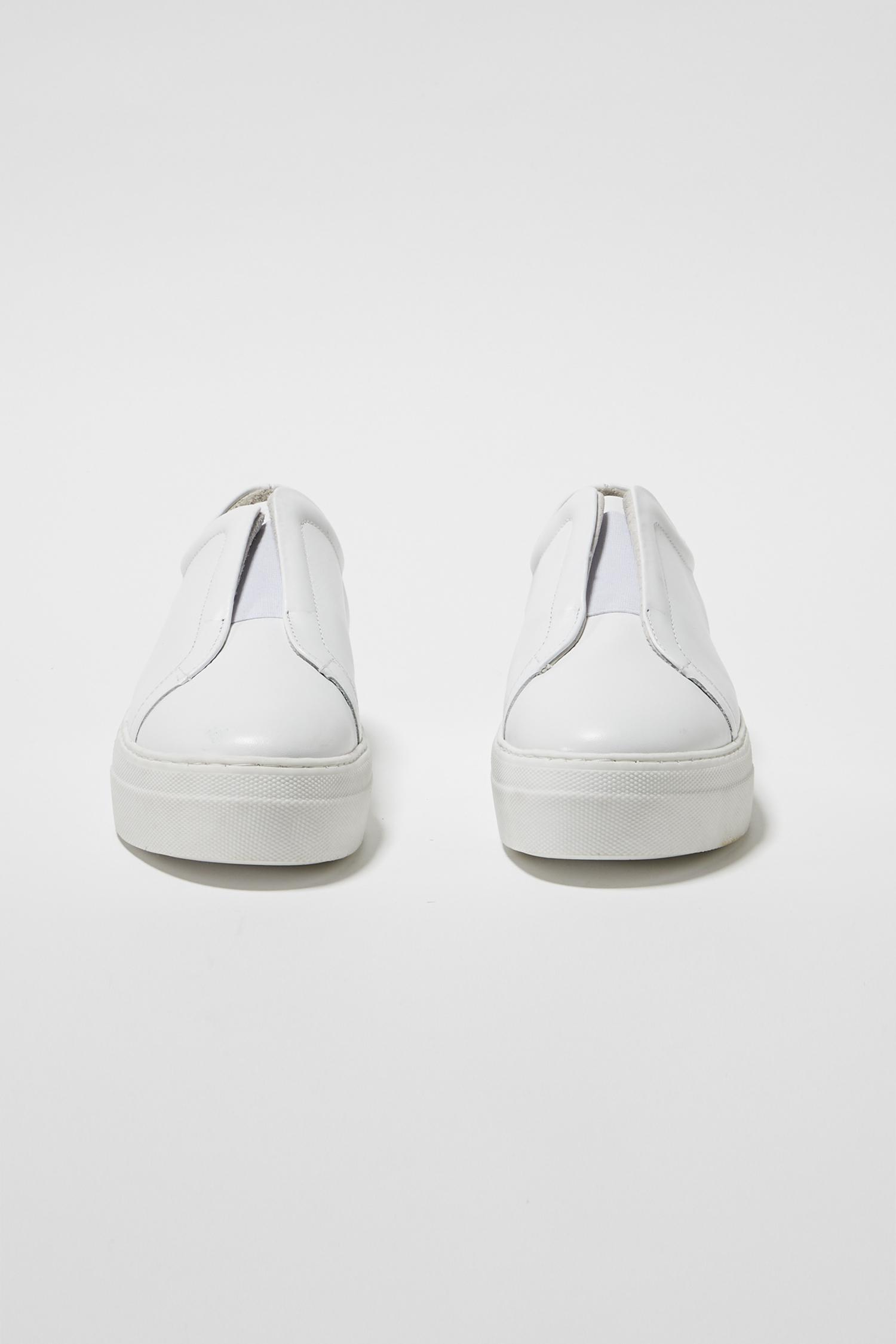 French Connection Denim Sara Elastic Slip On Trainers in White - Lyst