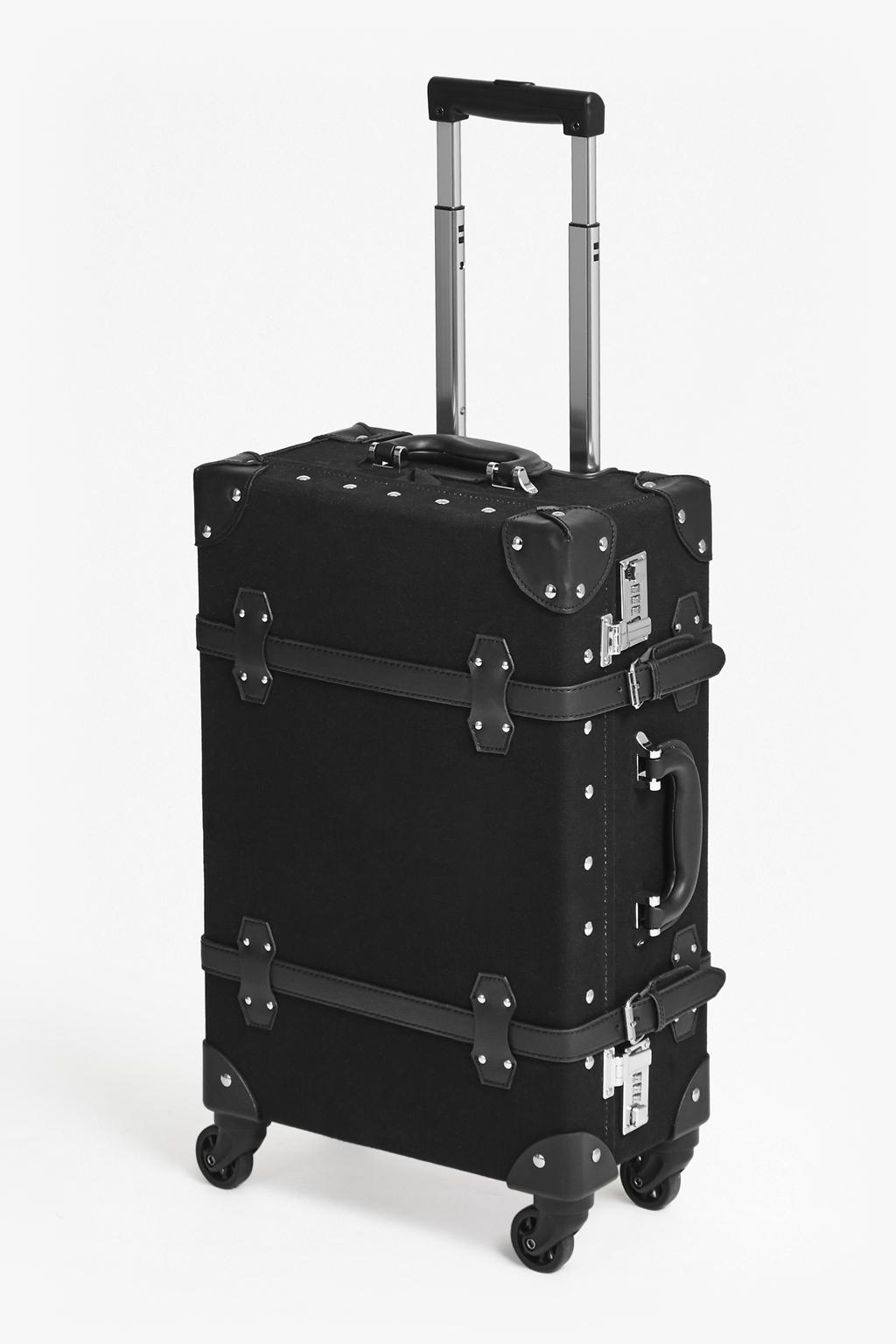 French Connection Toni Wheeled Suitcase in Black for Men - Lyst