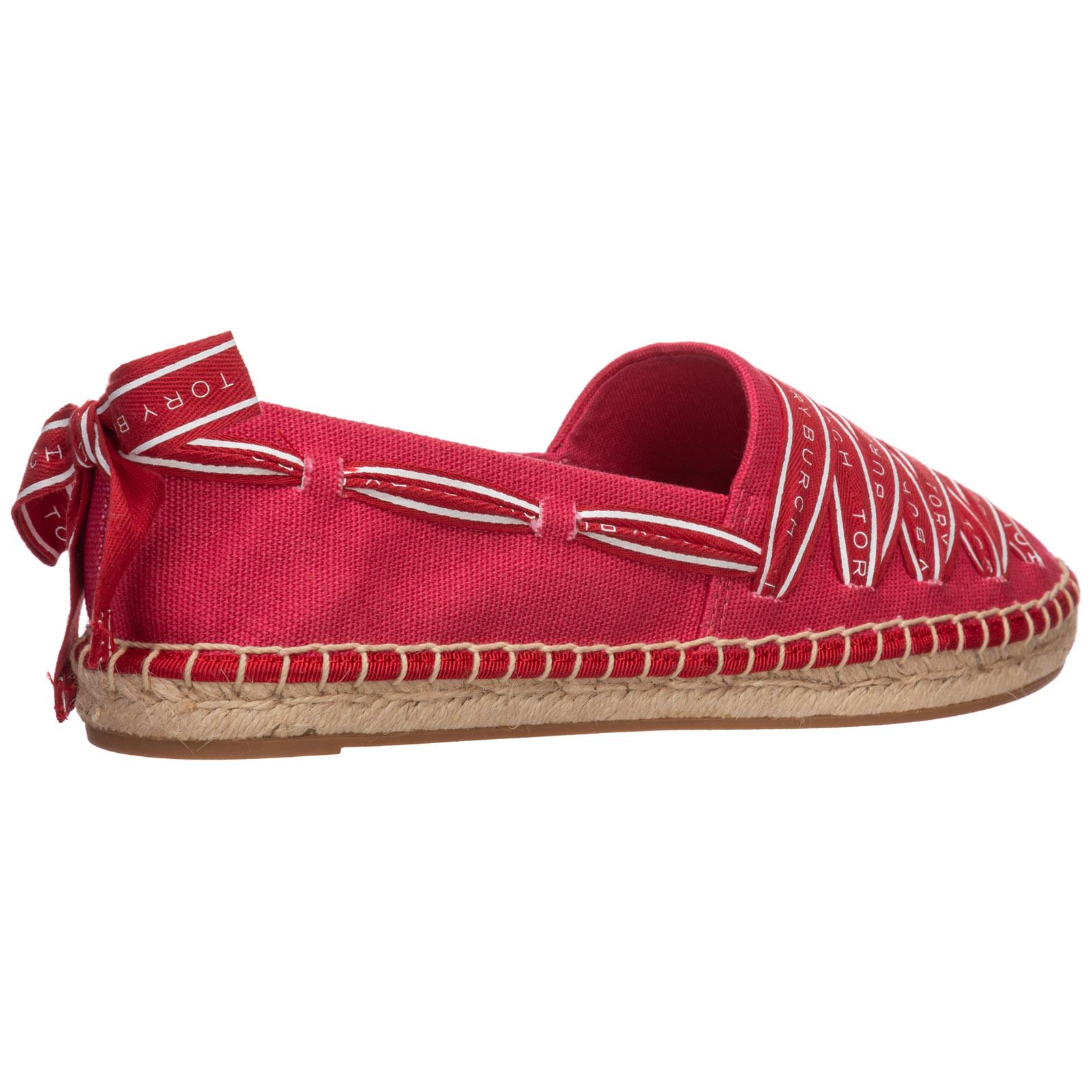 Tory Burch Cotton Logo Ribbon Espadrilles in Red - Save 51% - Lyst