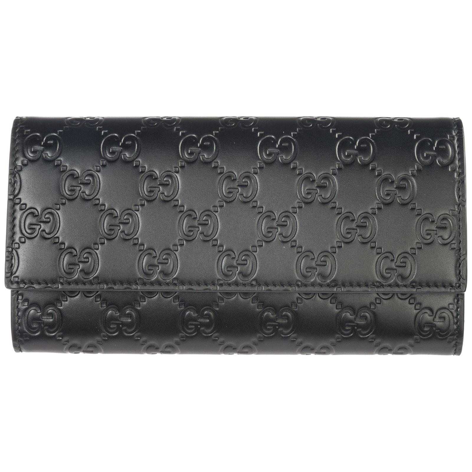 Gucci Wallet Genuine Leather Coin Case Holder Purse Card Bifold in Nero (Black) - Lyst
