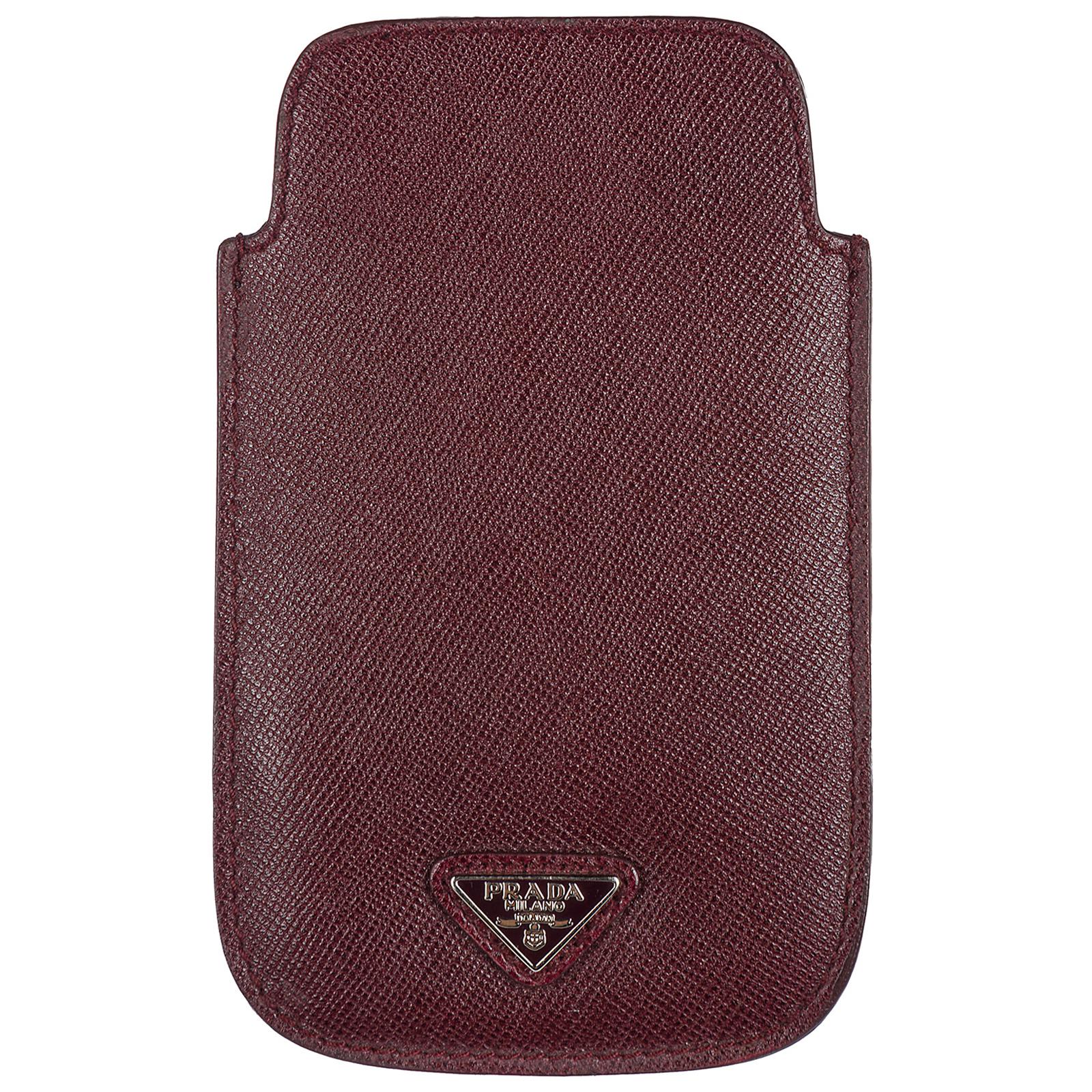 Prada Leather Cover Case Iphone 5 5s in Purple - Lyst