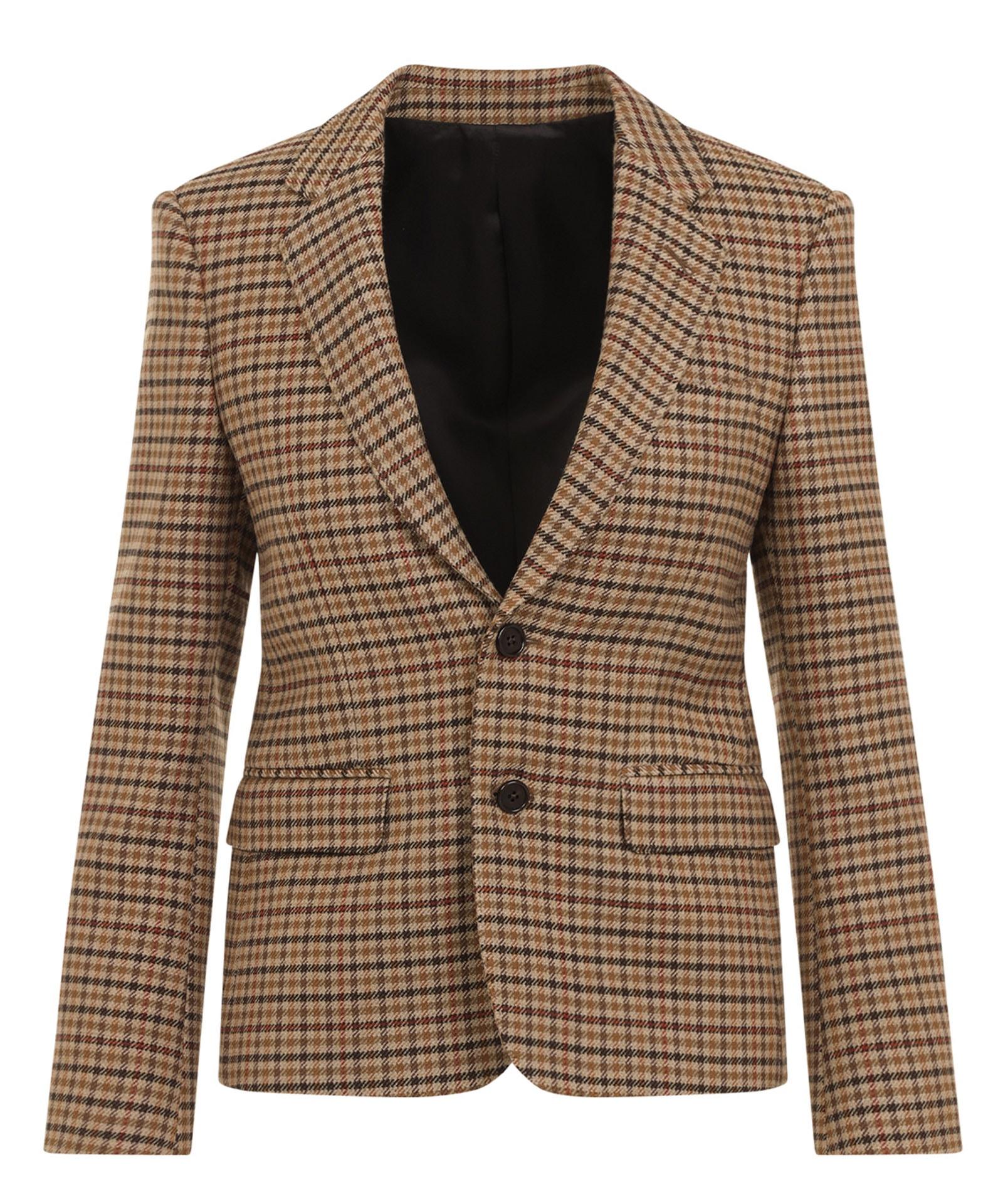 CELINE★素敵！Brown Double Houndstooth Chelsea Jacket NWT CELINE Brown Double Houndstooth Chelsea Jacket/Blazer F