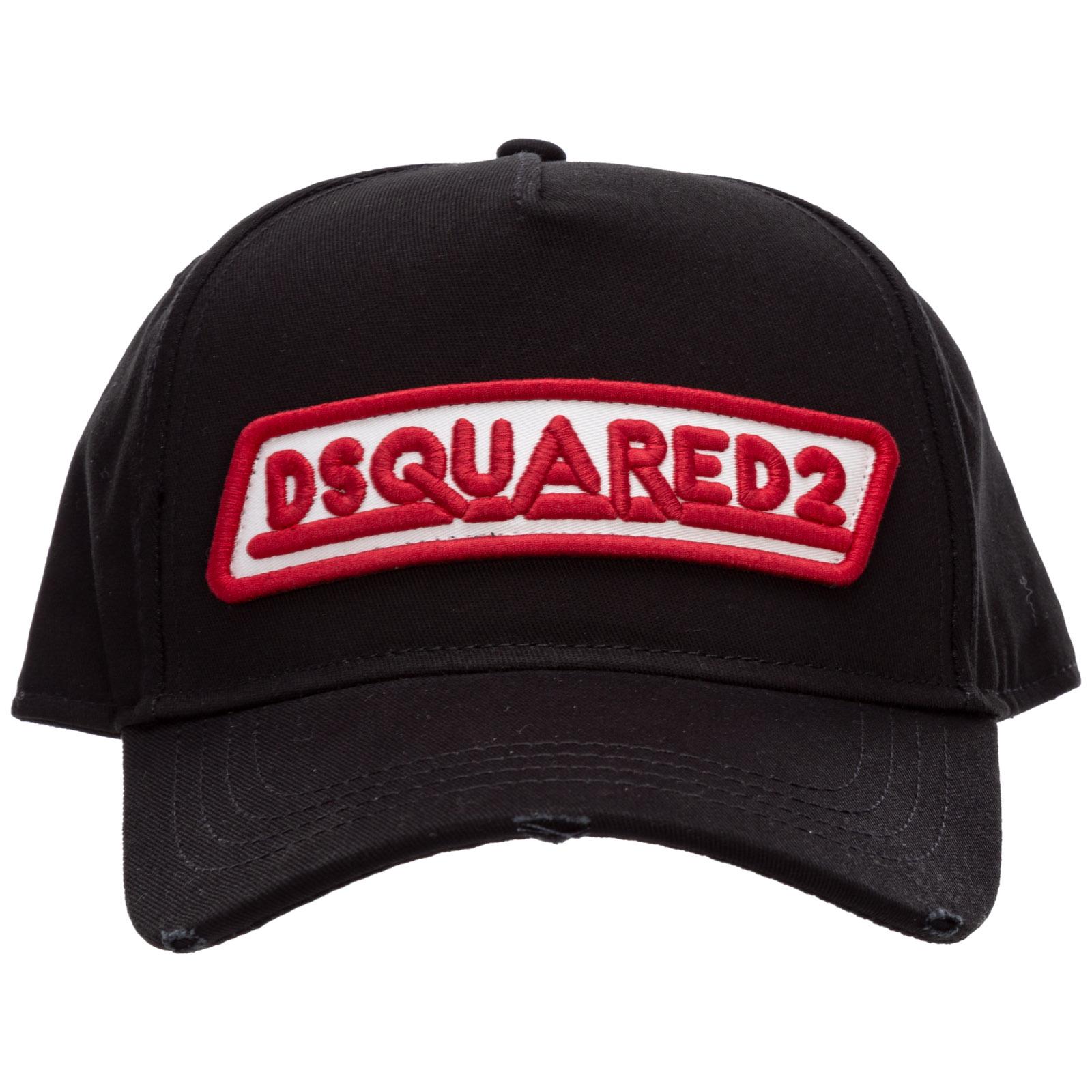 Dsquared2 adjustable mens cotton hat baseball cap black