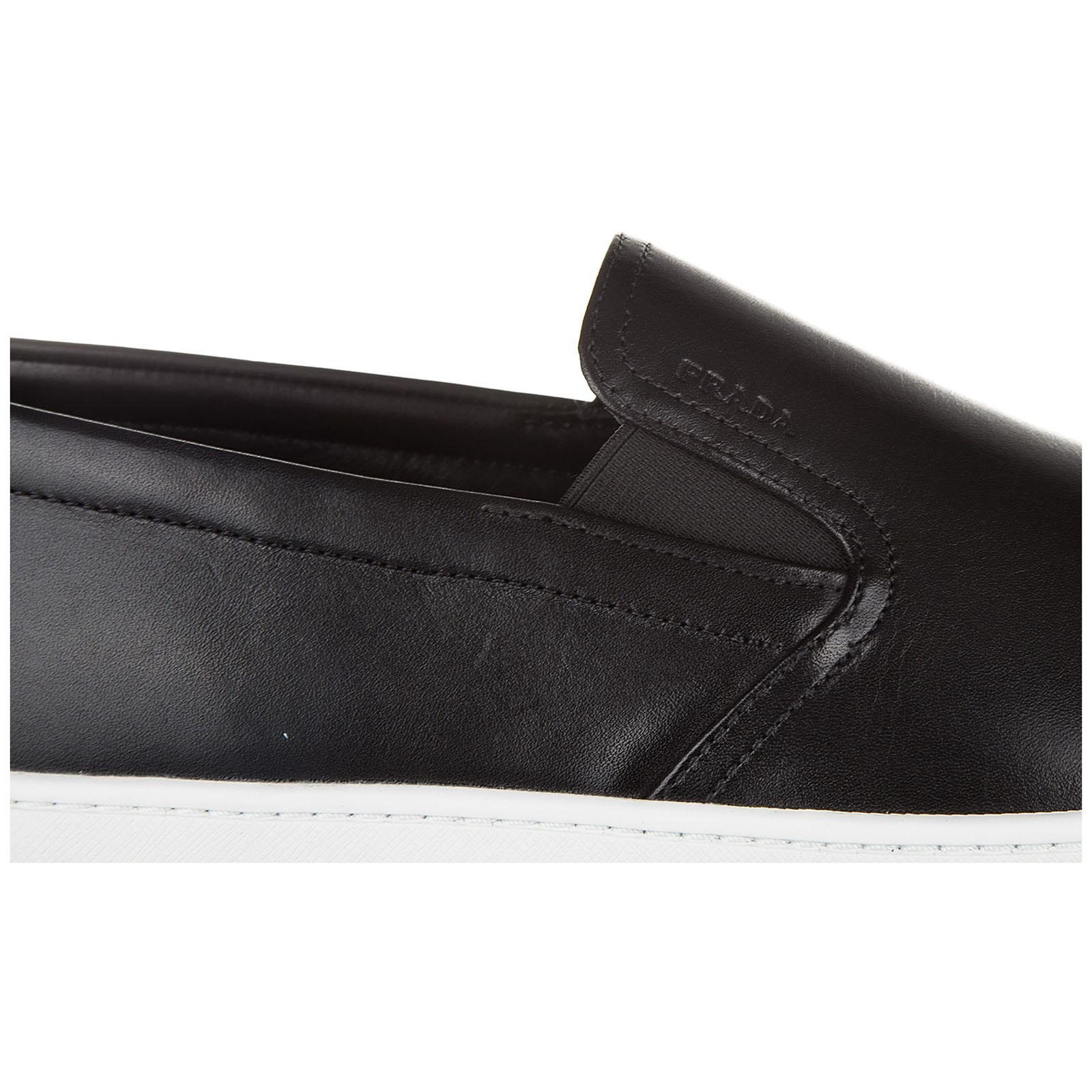 prada vitello plume leather sneakers