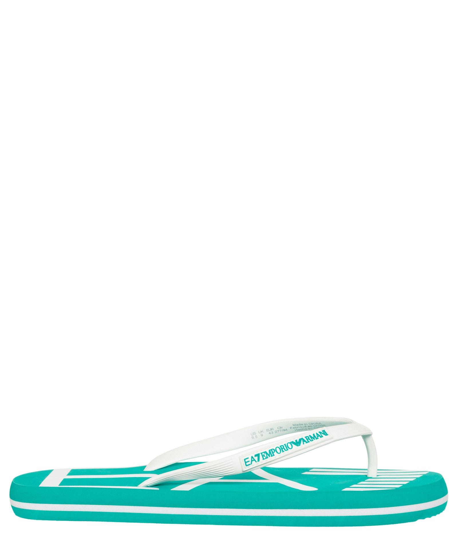 EA7 Flip Flops in Green for Men Lyst UK