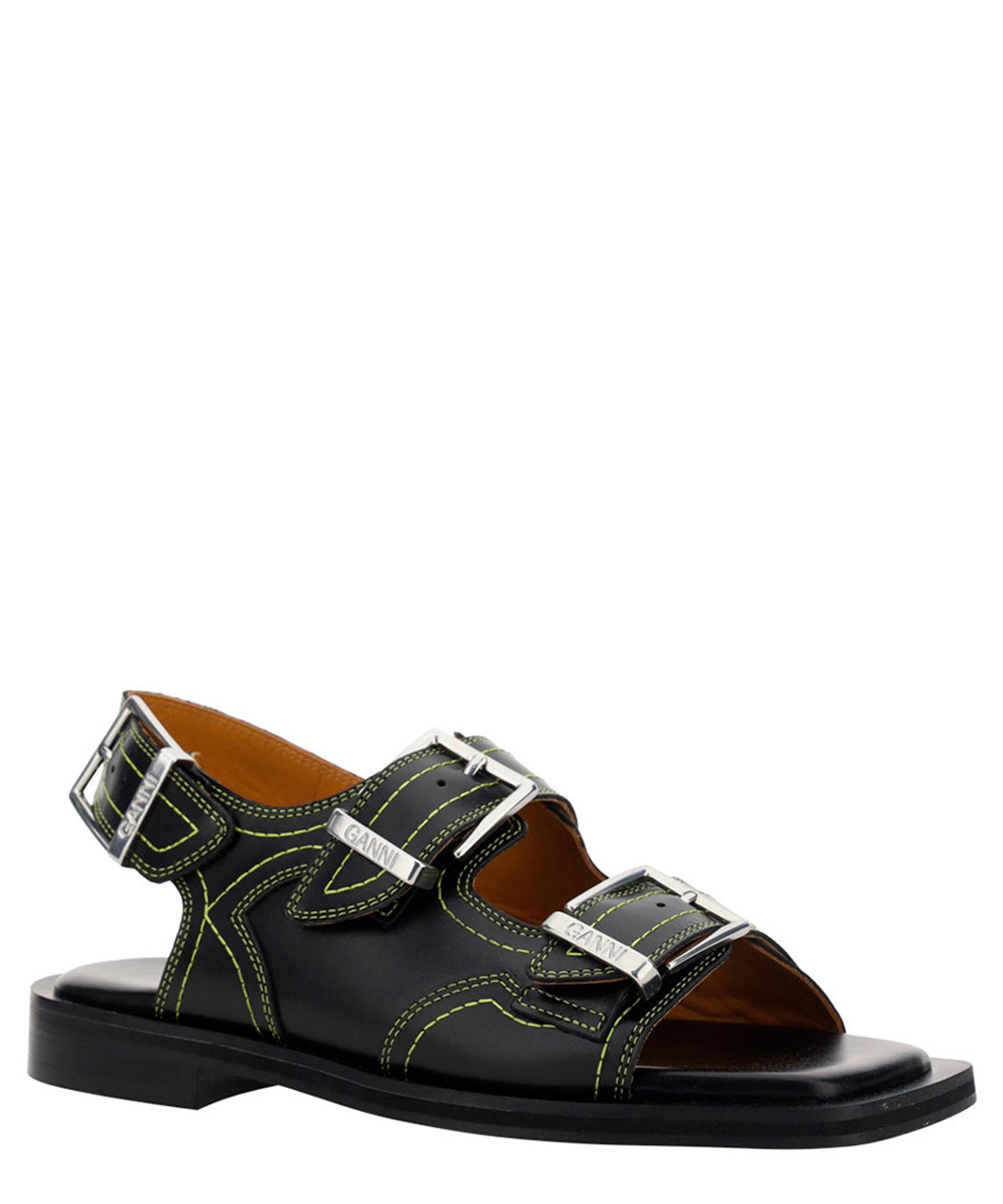 Black western sale sandals