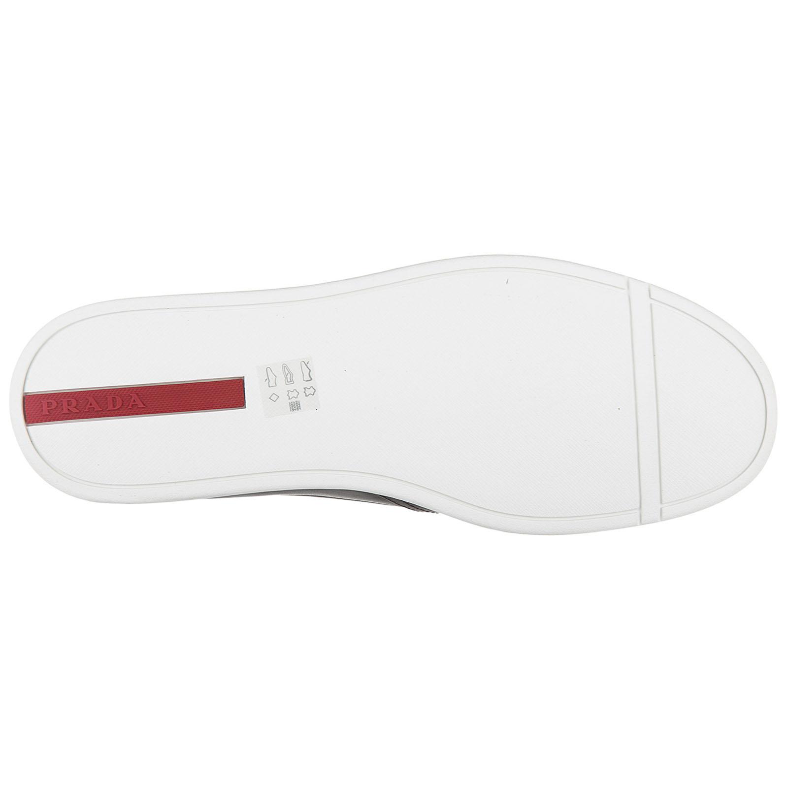 prada vitello plume leather sneakers
