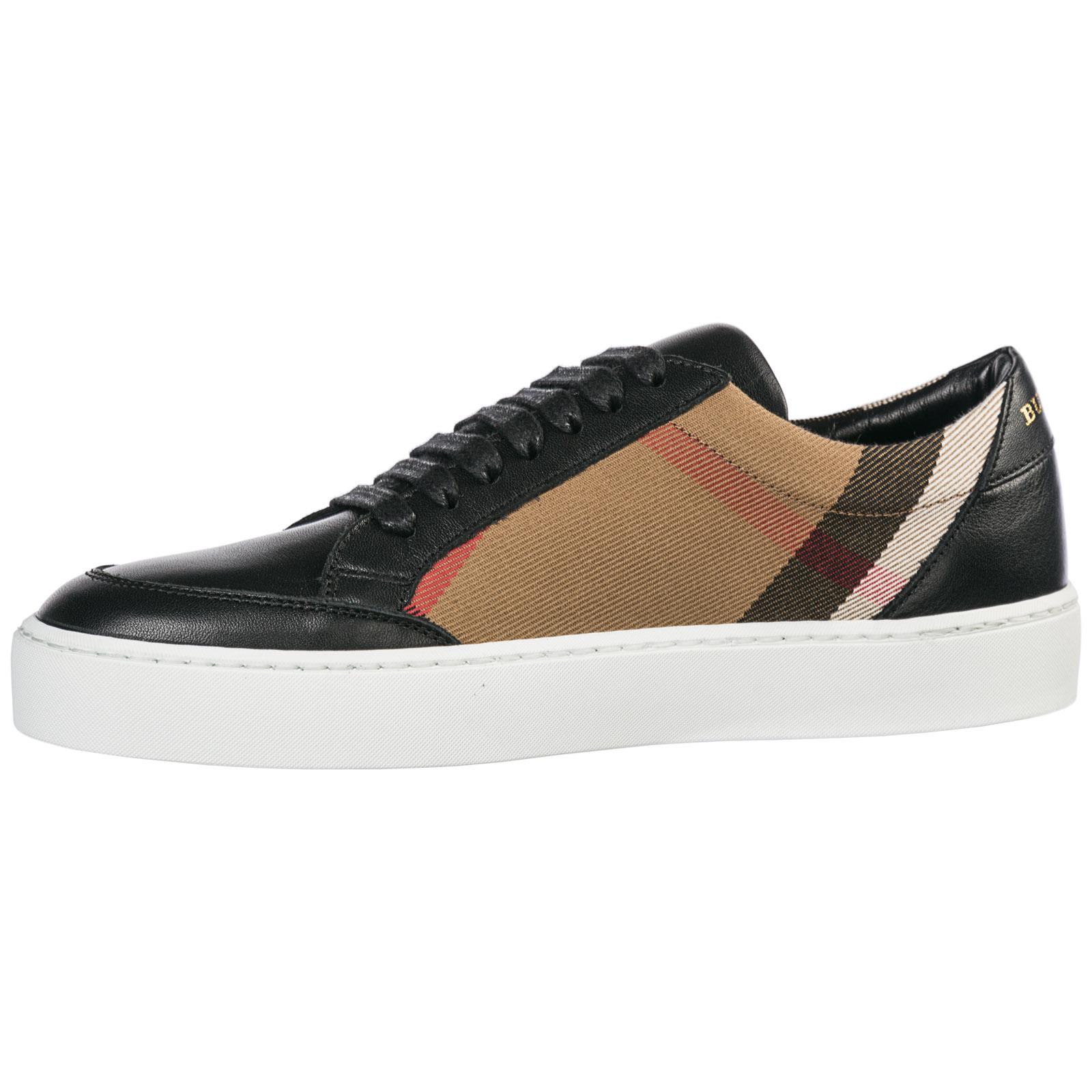 burberry salmond leather and fabric sneakers