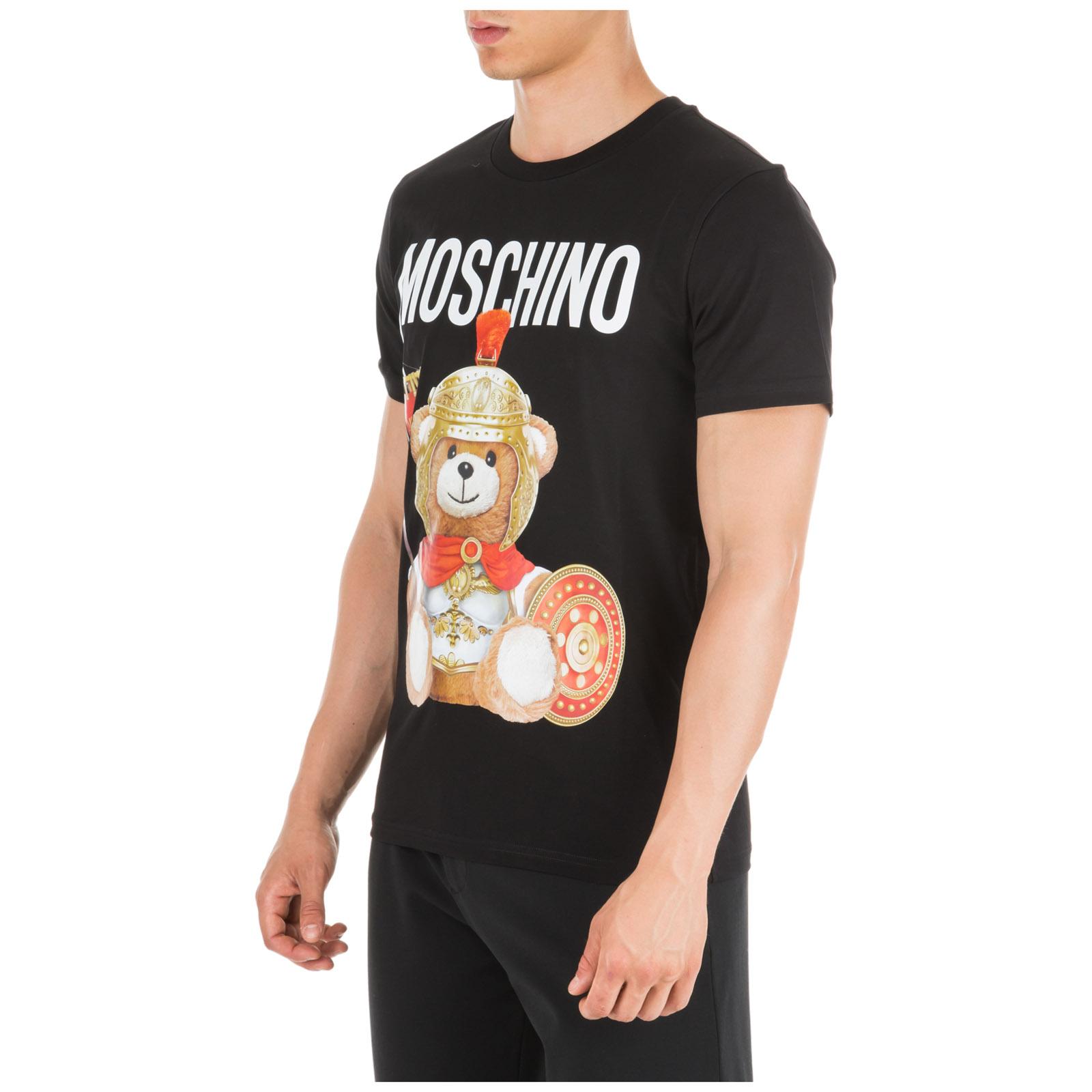 Moschino Cotton Roman Teddy Print T-shirt in Nero (Black) for Men 