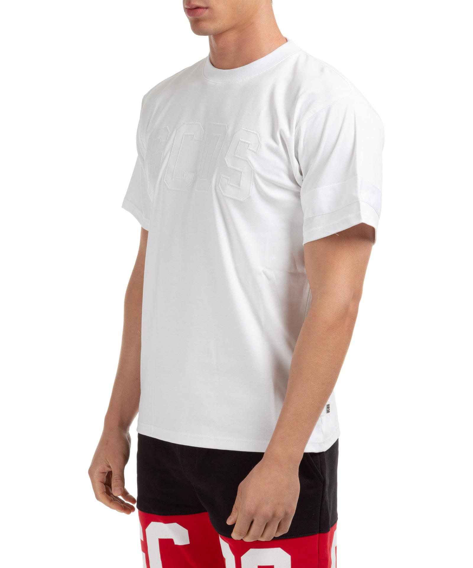 GCDS Man Jersey T-Shirt White Spring Summer Art SS19M020055 WHITE P19 