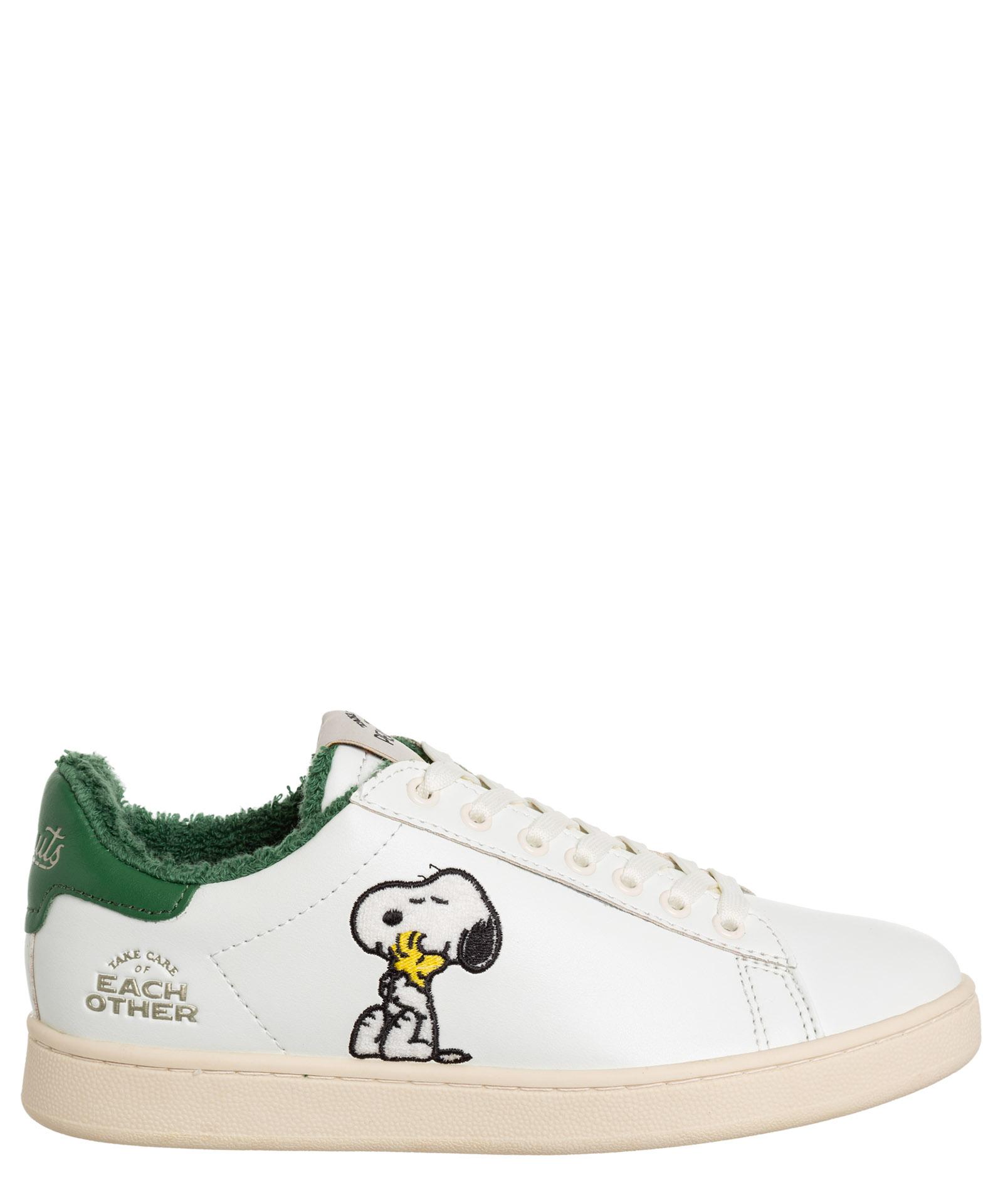 MOA Peanuts Snoopy And Woodstock Gallery Sneakers in White | Lyst UK