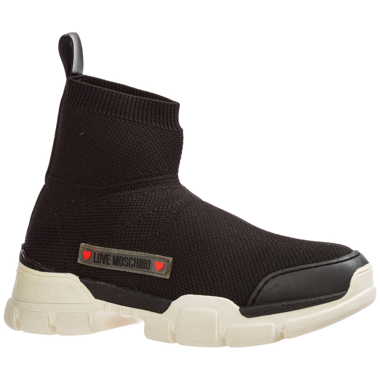 love moschino high top trainers